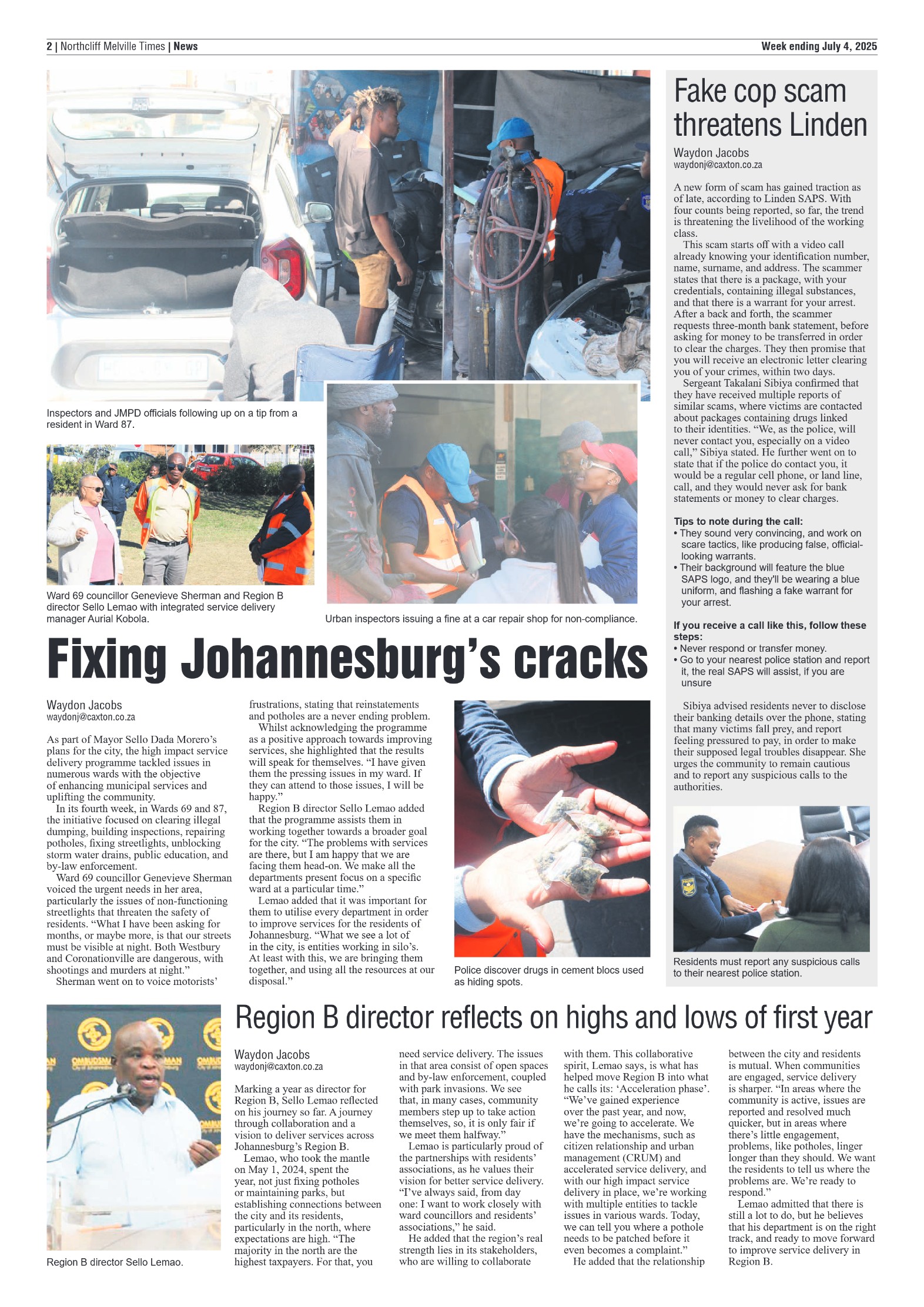 Northcliff Melville Times 4 July 2025 page 2