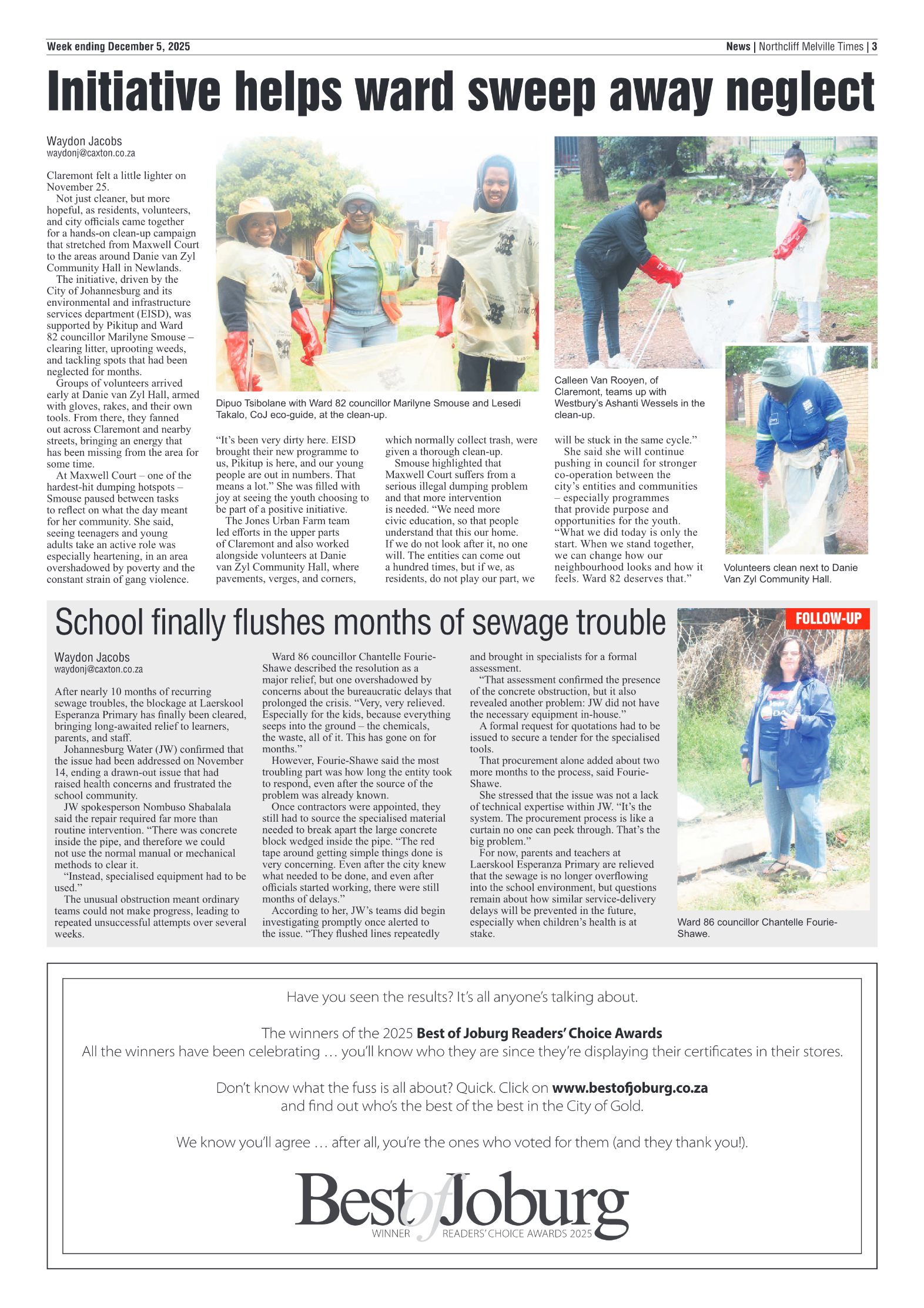 Northcliff Melville Times 5 December 2025 page 3