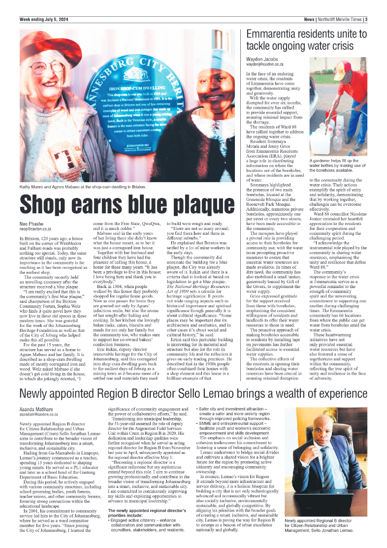 Northcliff Melville Times 5 July 2024 page 3