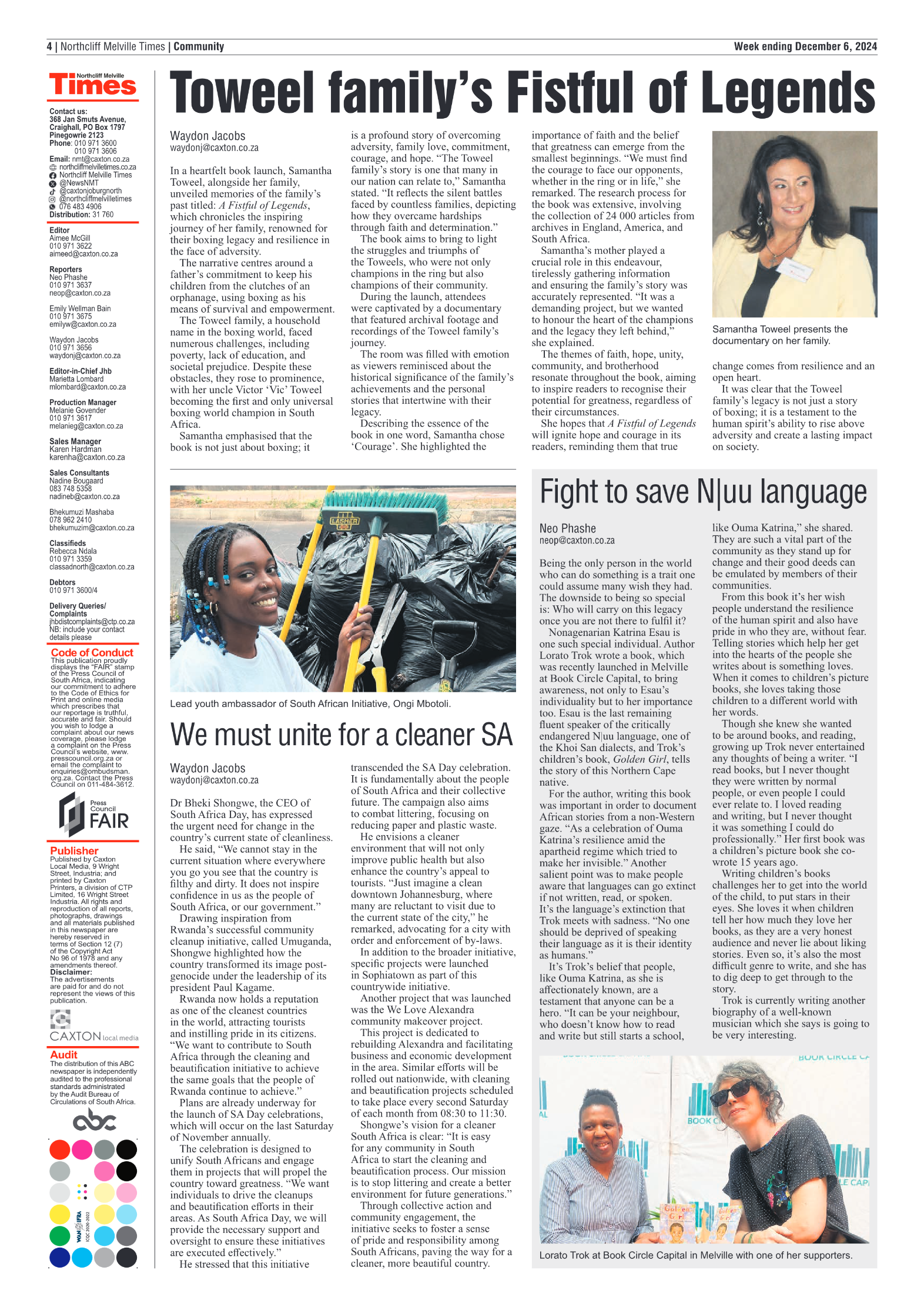 Northcliff Melville Times 6 December 2024 page 4