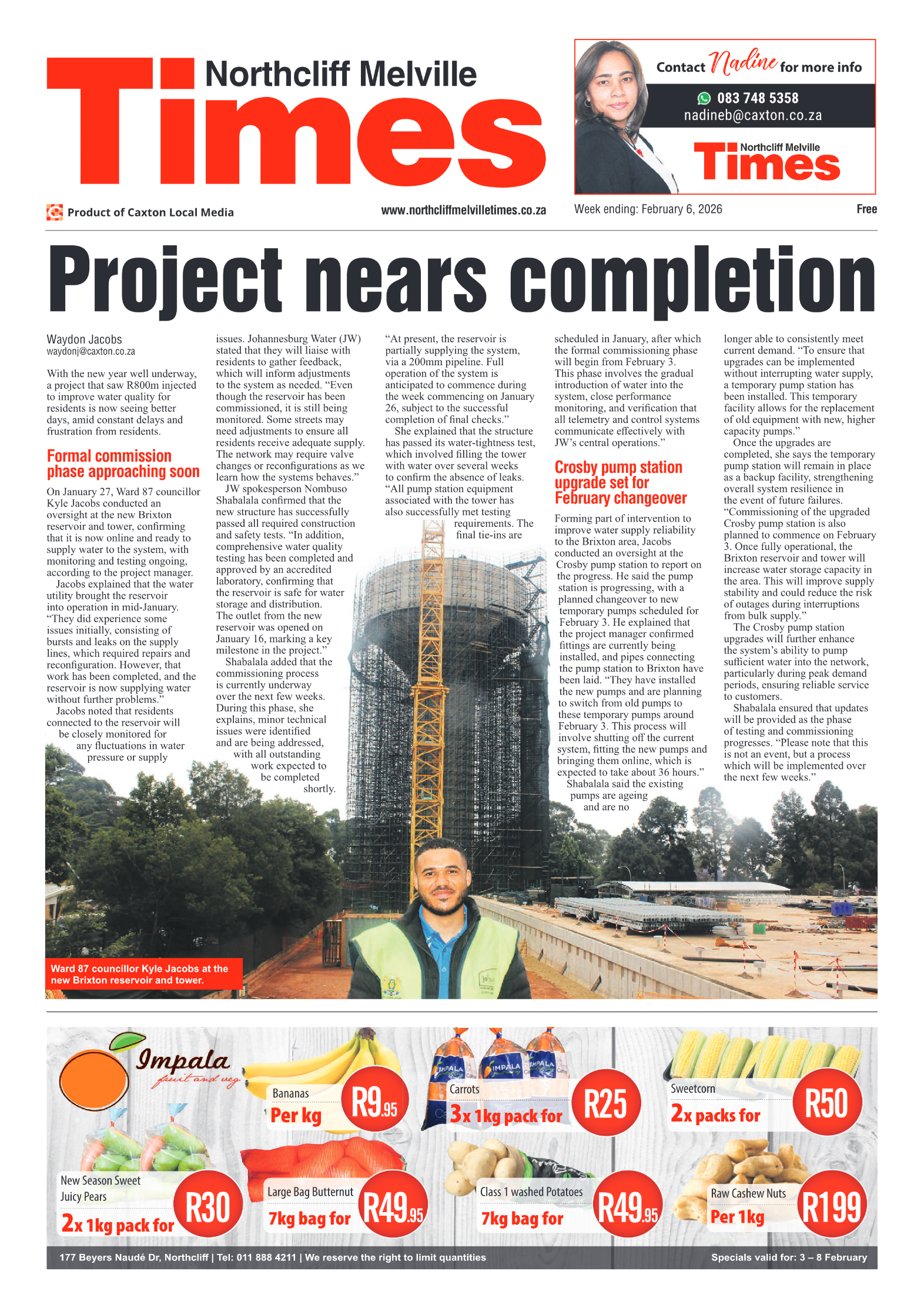 Northcliff Melville Times 6 February 2026 page 1
