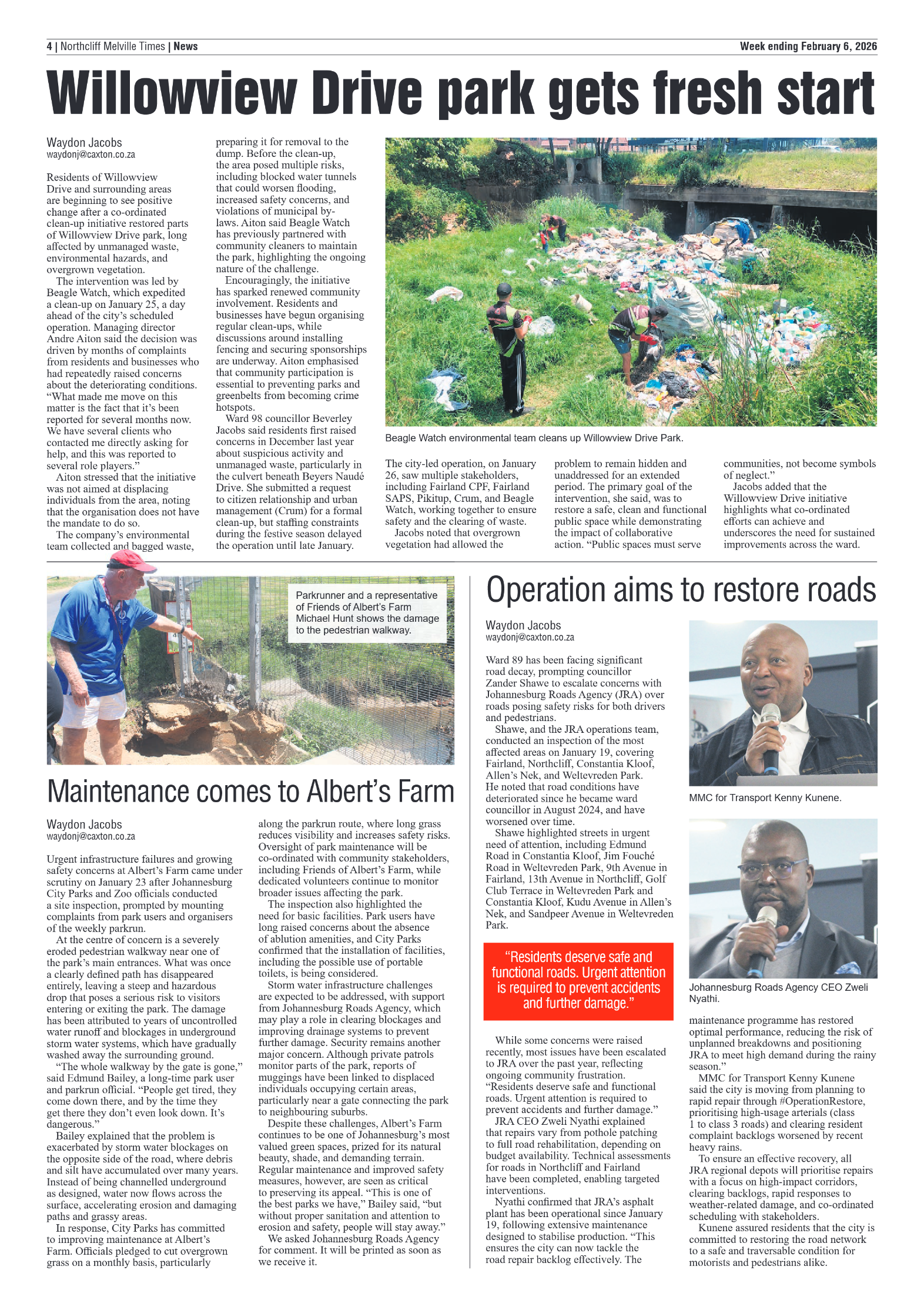 Northcliff Melville Times 6 February 2026 page 4
