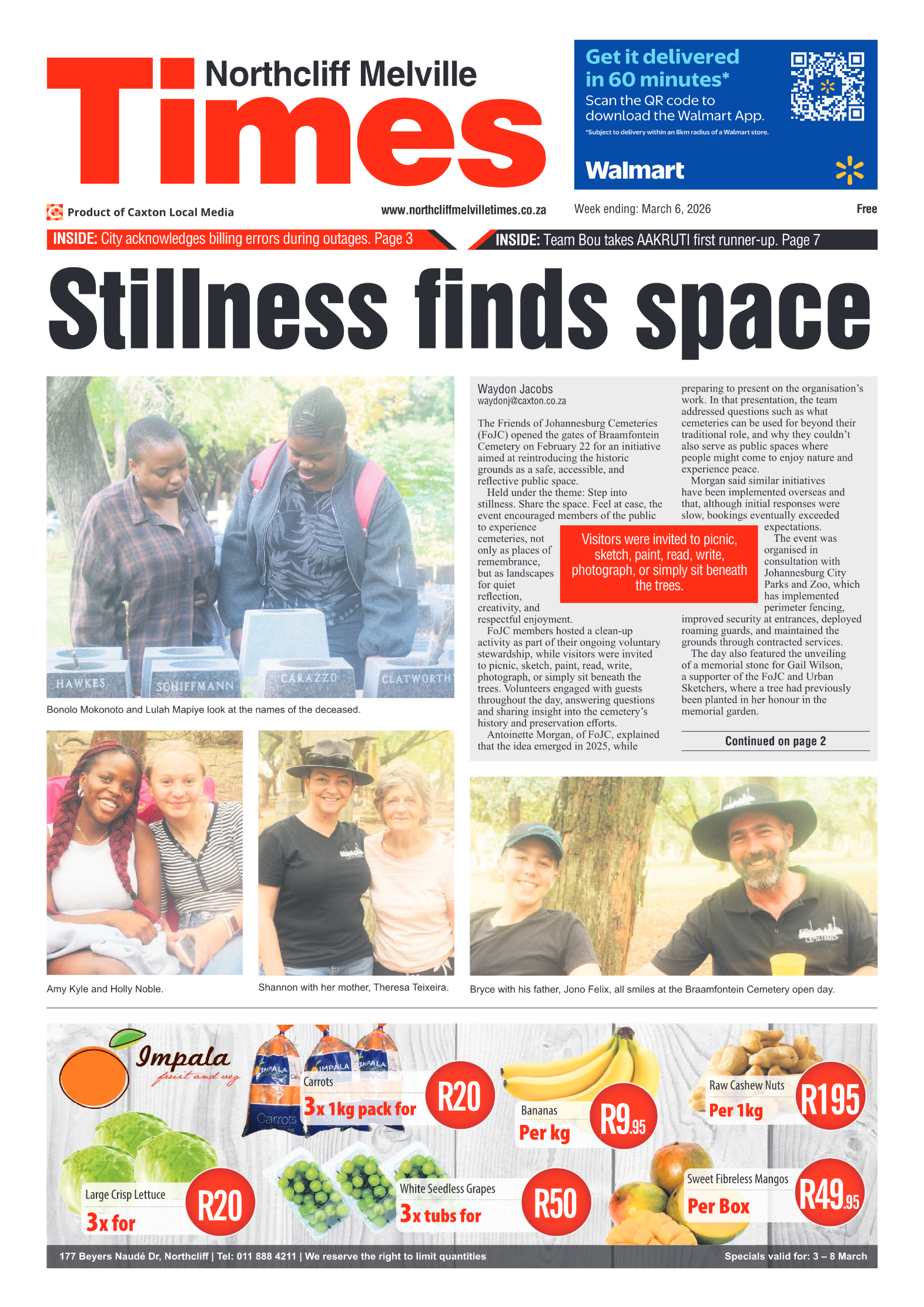 Northcliff Melville Times 6 March 2026 page 1