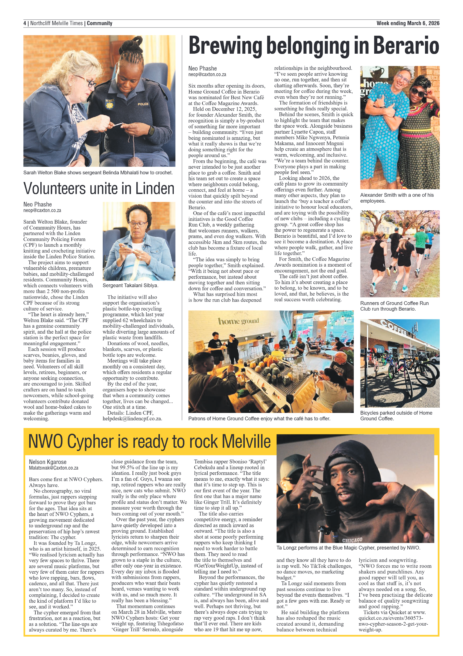 Northcliff Melville Times 6 March 2026 page 4