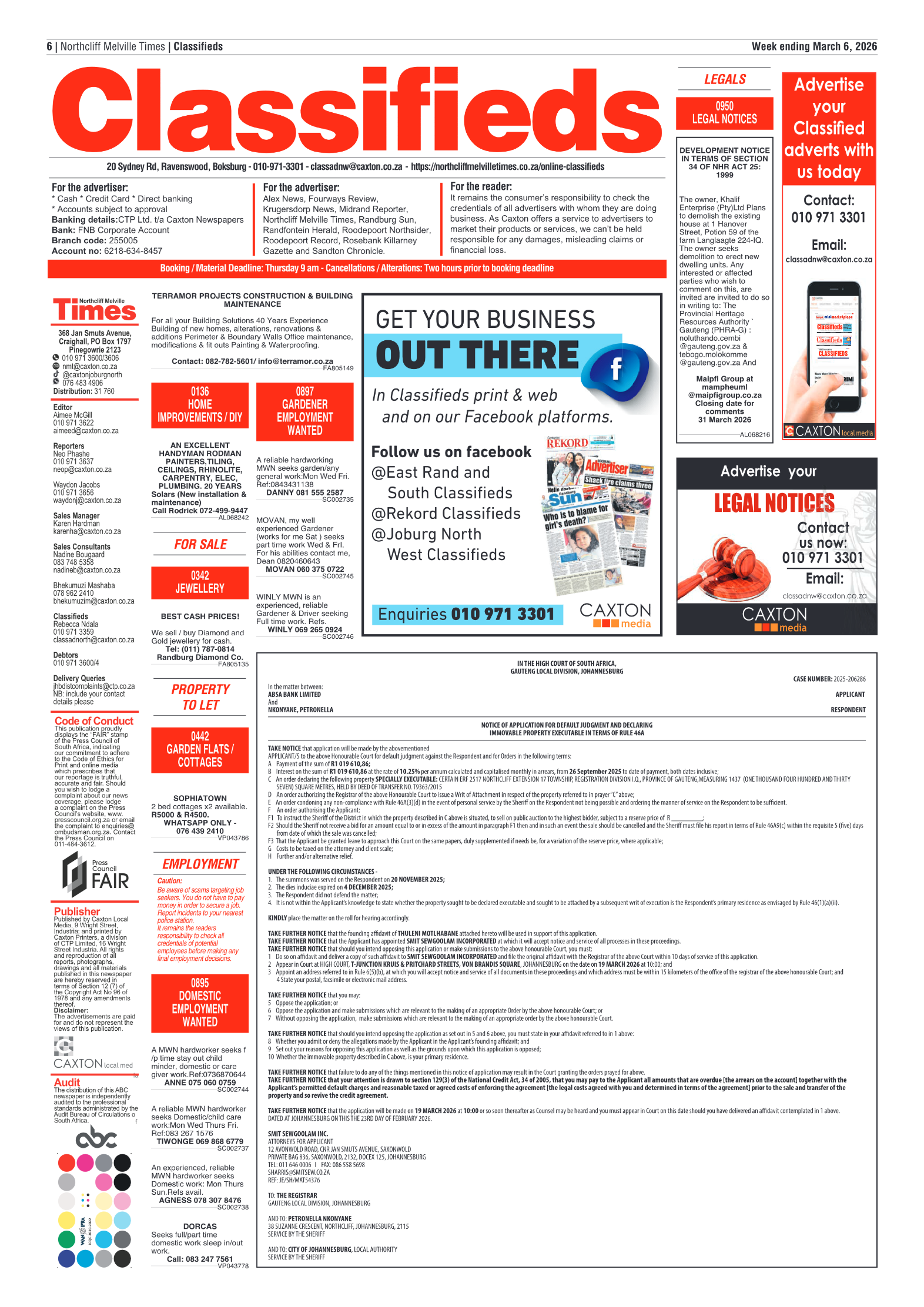 Northcliff Melville Times 6 March 2026 page 6