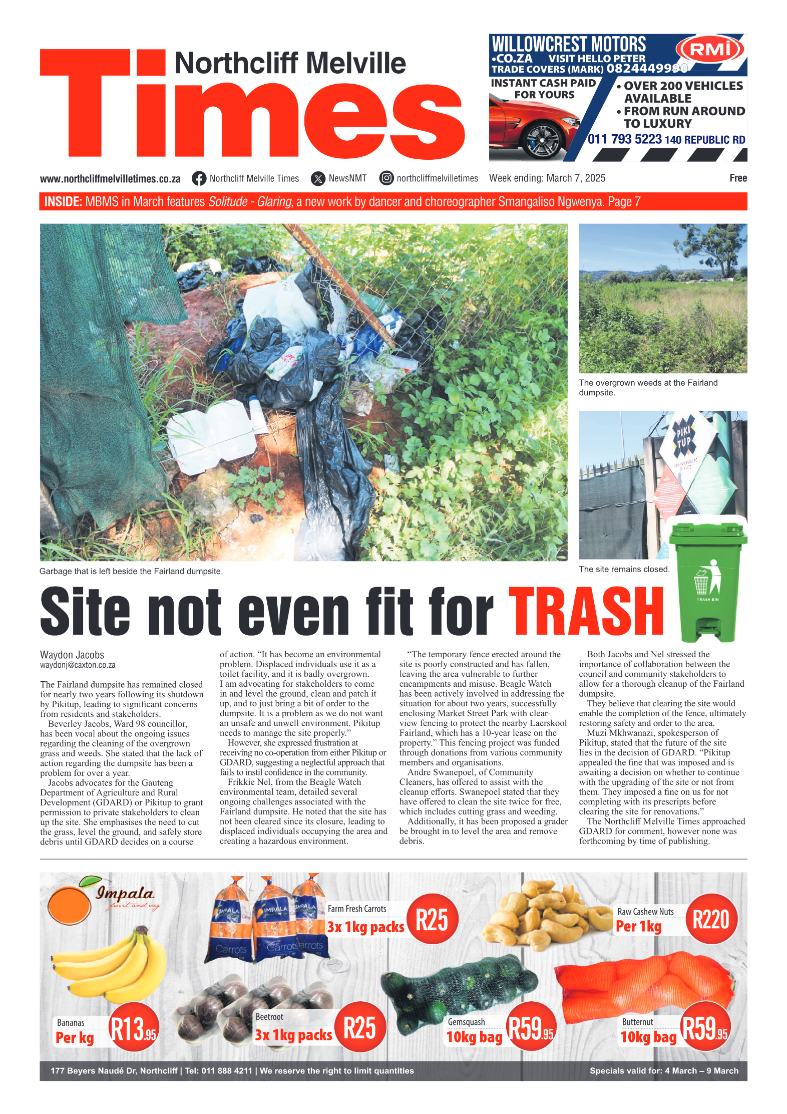 Northcliff Melville Times 7 March 2025 page 1