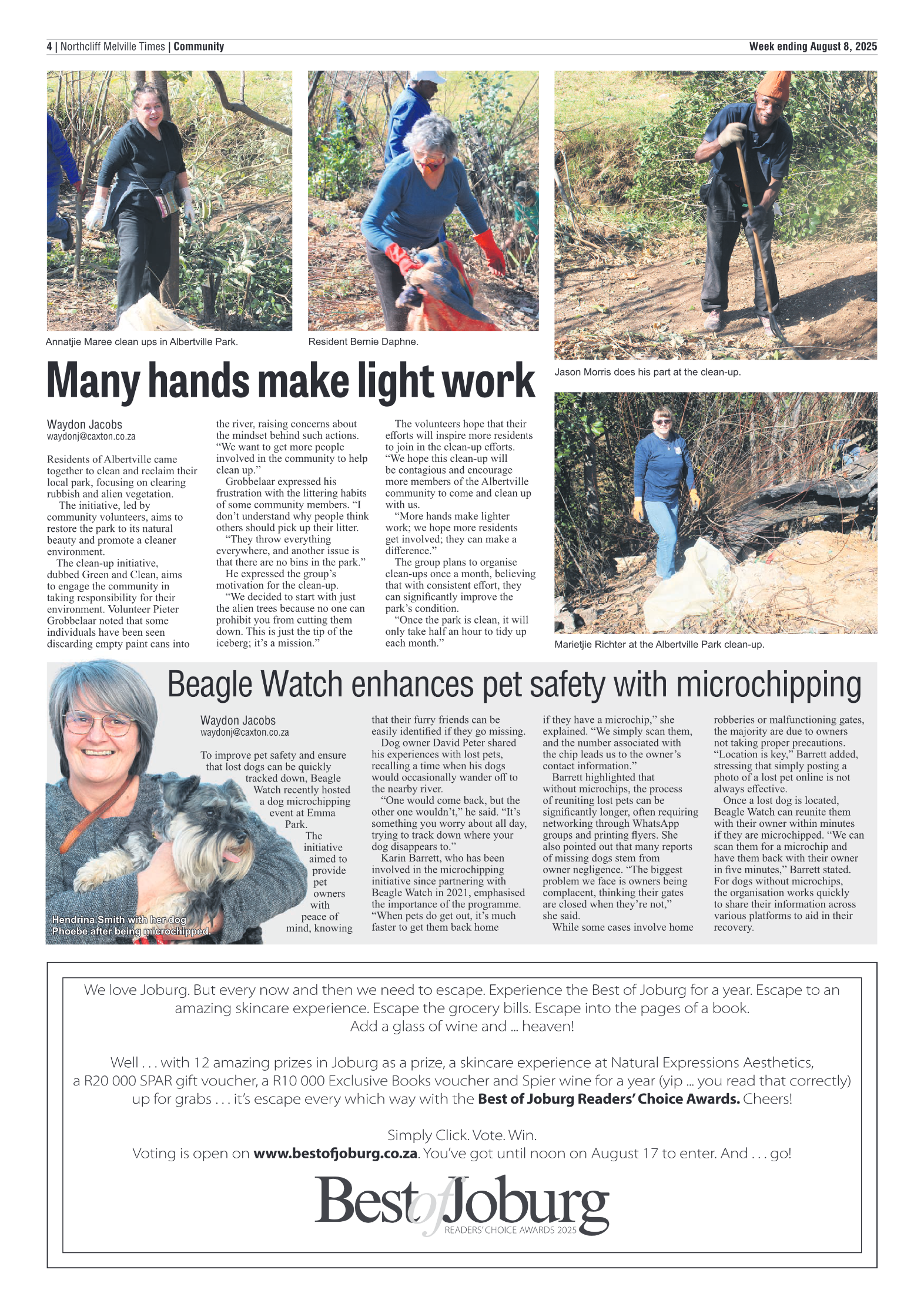 Northcliff Melville Times 8 August 2025 page 4