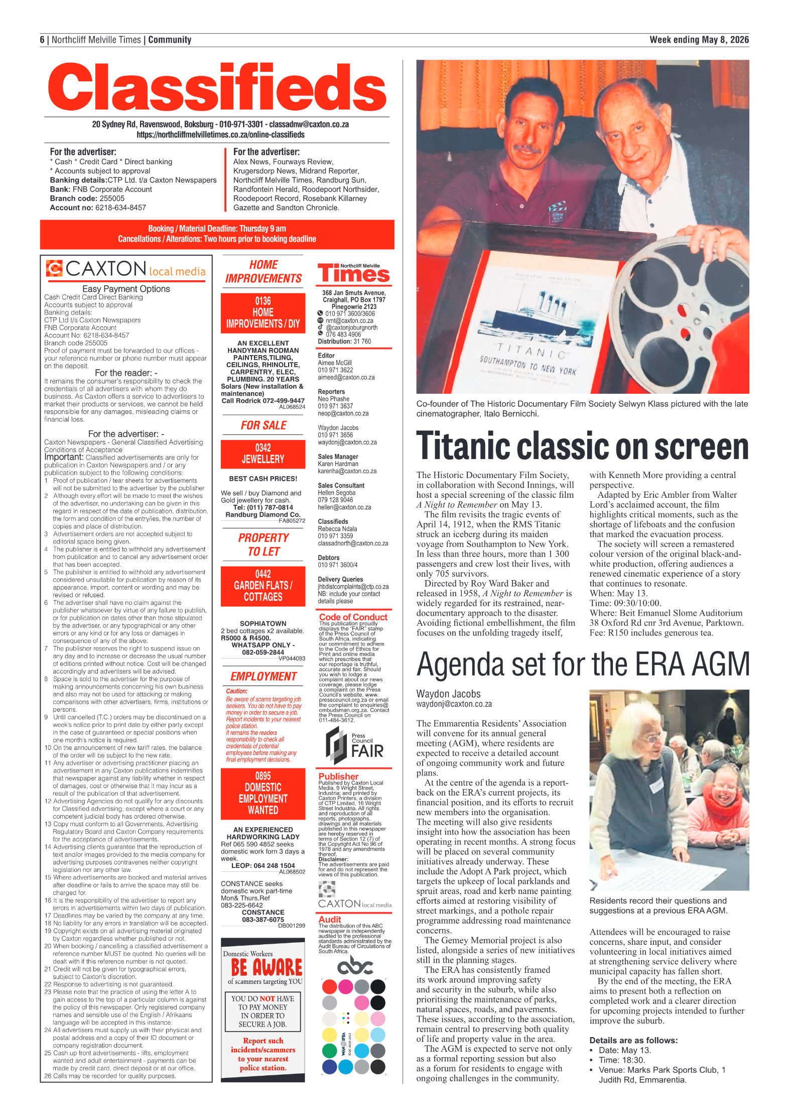Northcliff Melville Times 8 May 2026 page 6