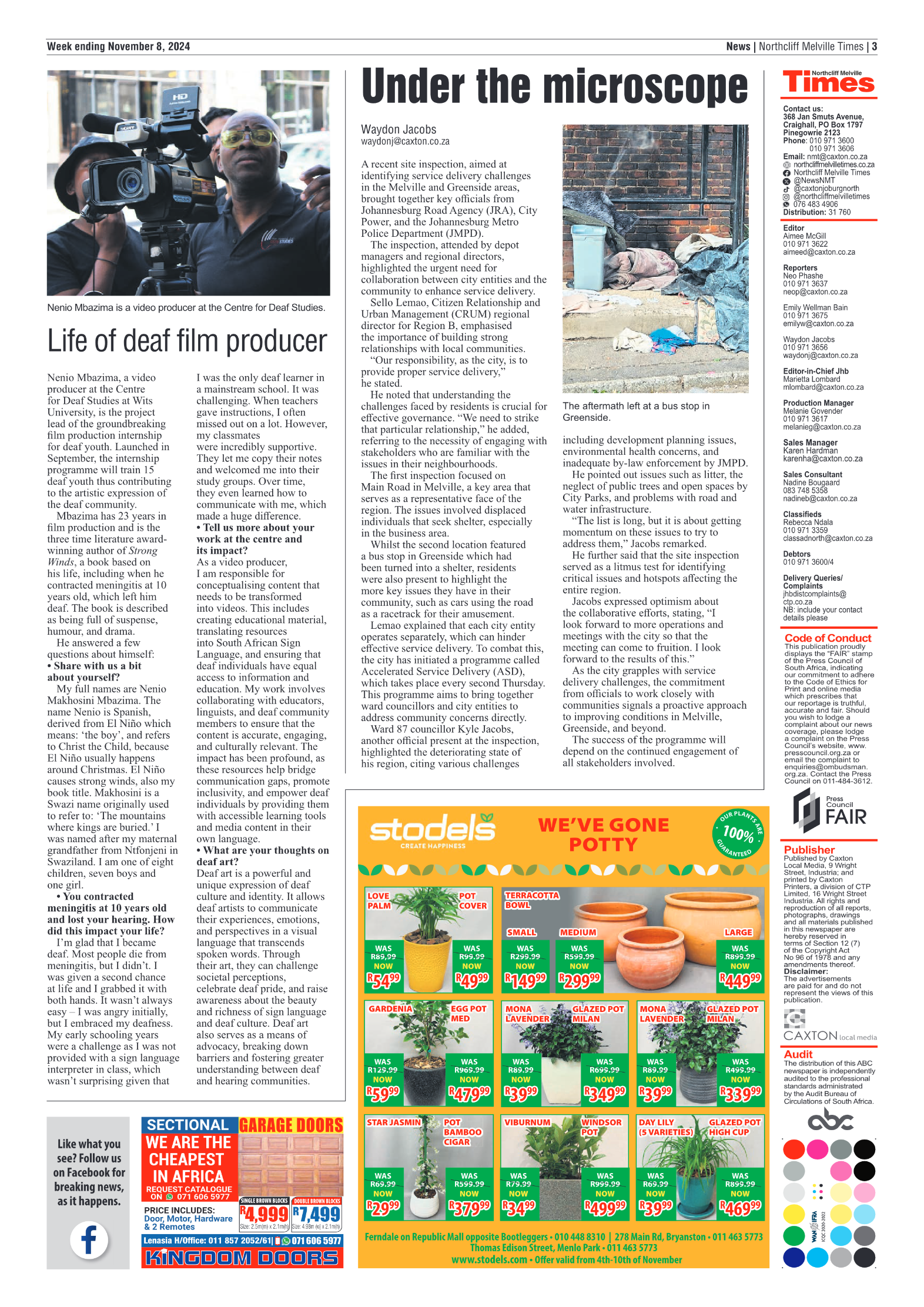 Northcliff Melville Times 8 November 2024 page 3
