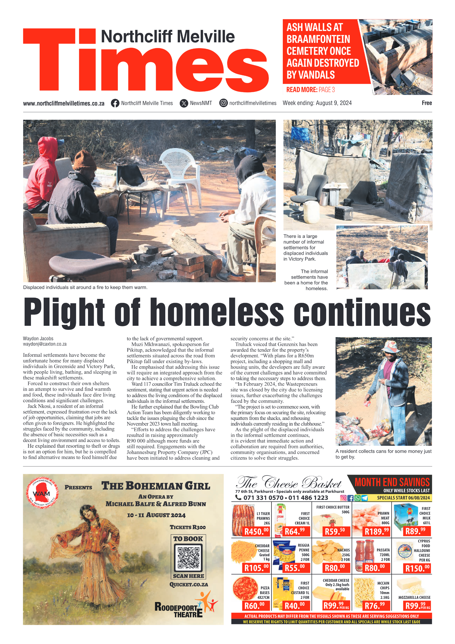 Northcliff Melville Times 9 August 2024 page 1