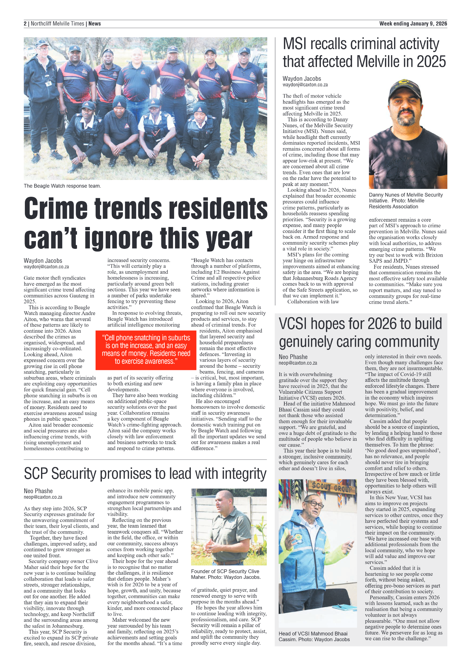 Northcliff Melville Times 9 January 2026 page 2