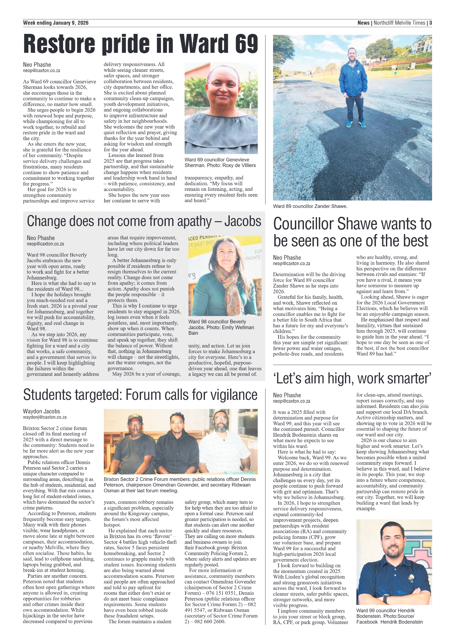 Northcliff Melville Times 9 January 2026 page 3