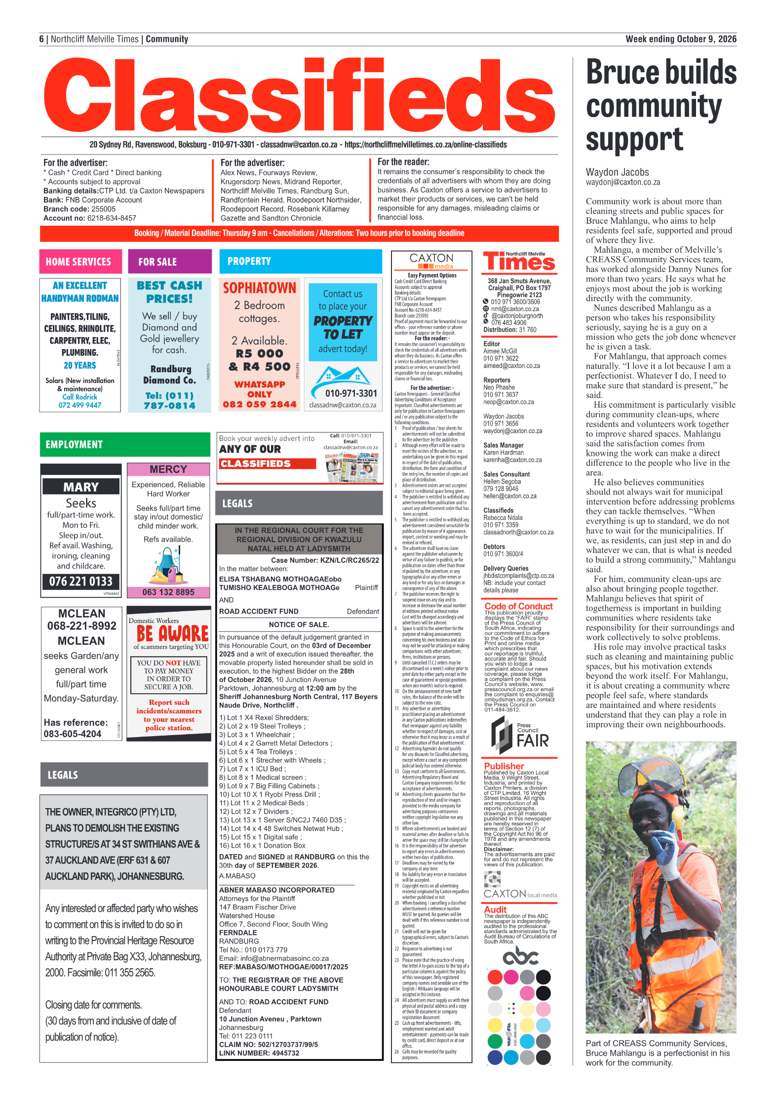 Northcliff Melville Times 9 October 2026 page 8