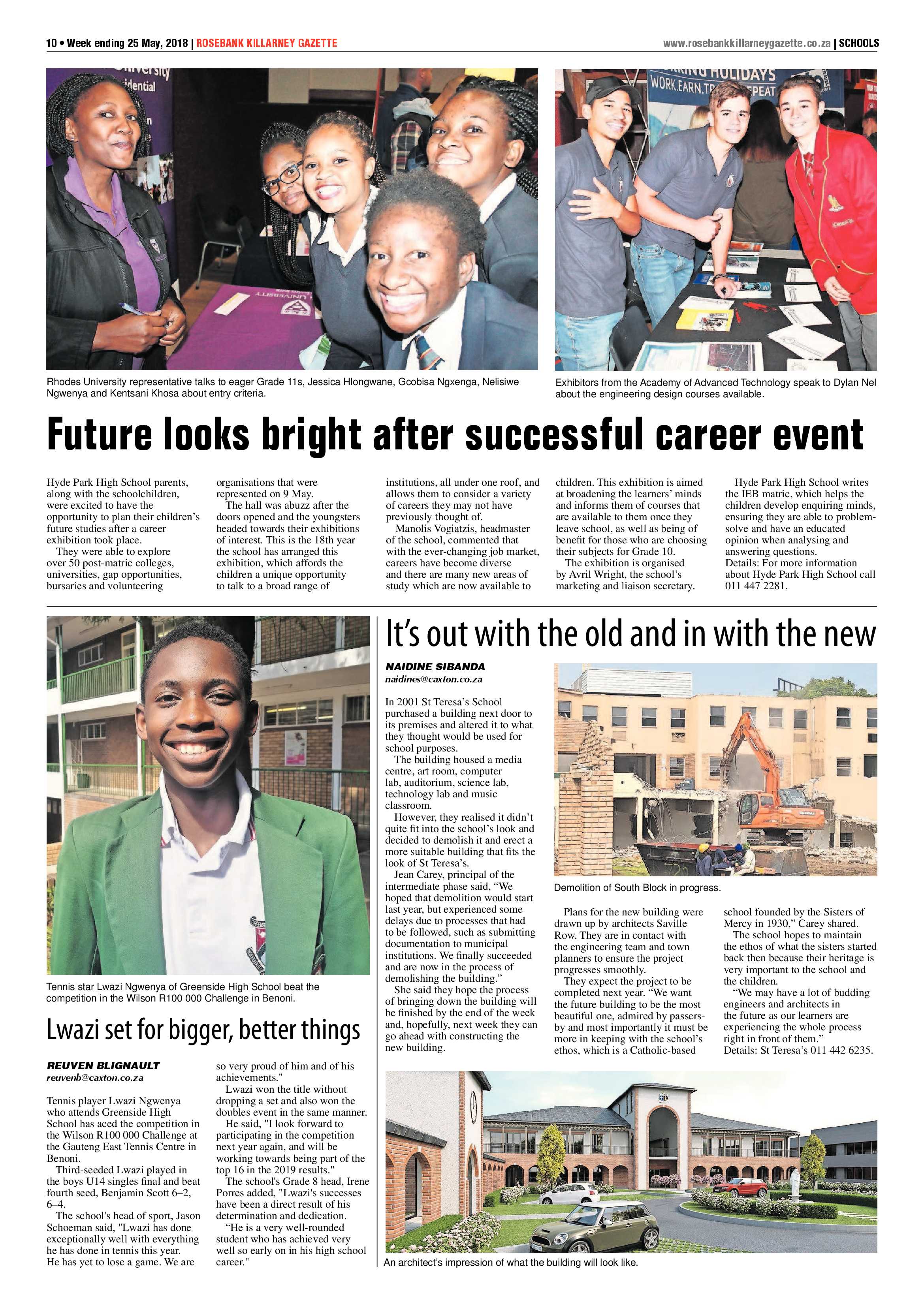 Rosebank Killarney Gazette 25 May 2018 page 10