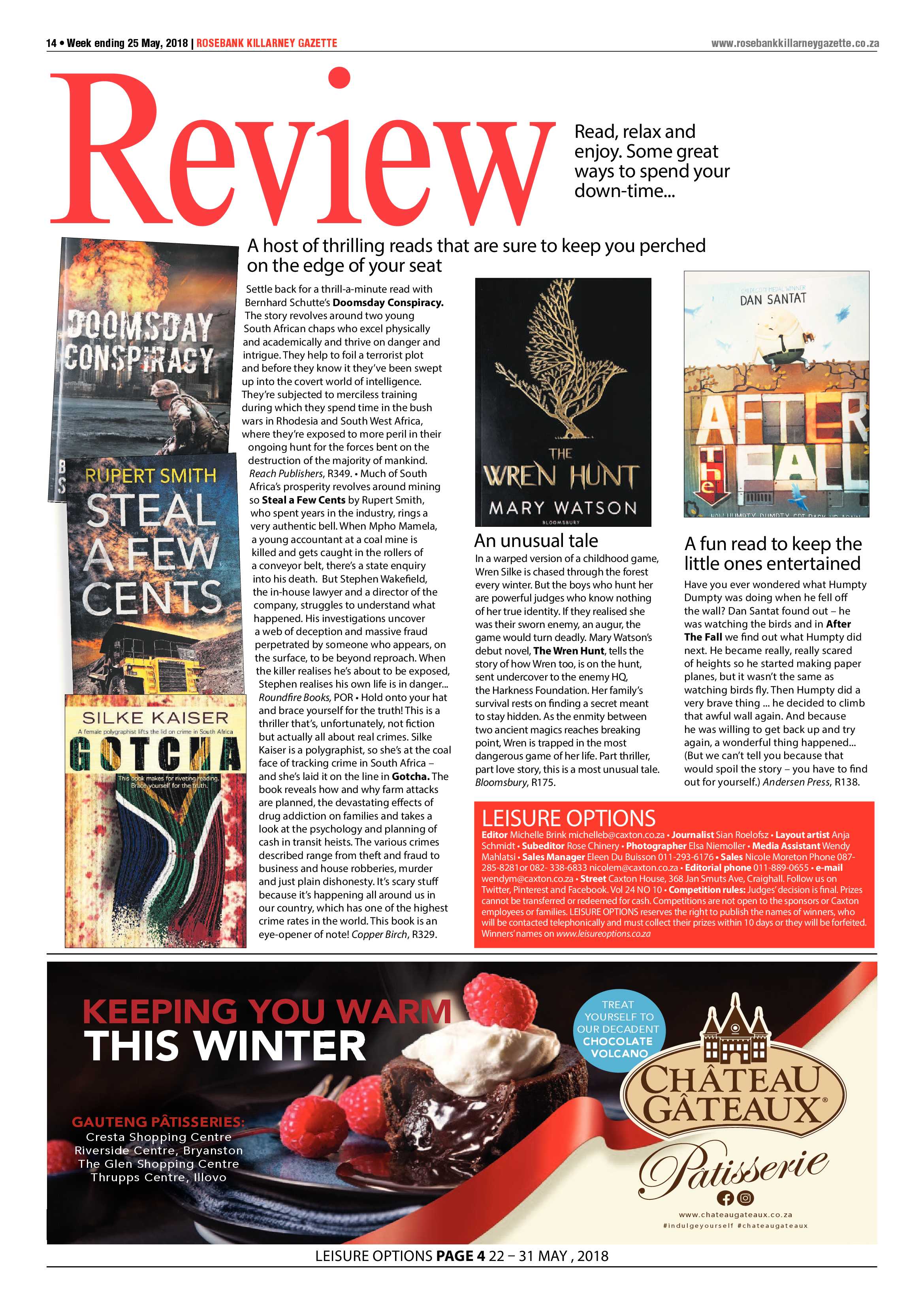 Rosebank Killarney Gazette 25 May 2018 page 14