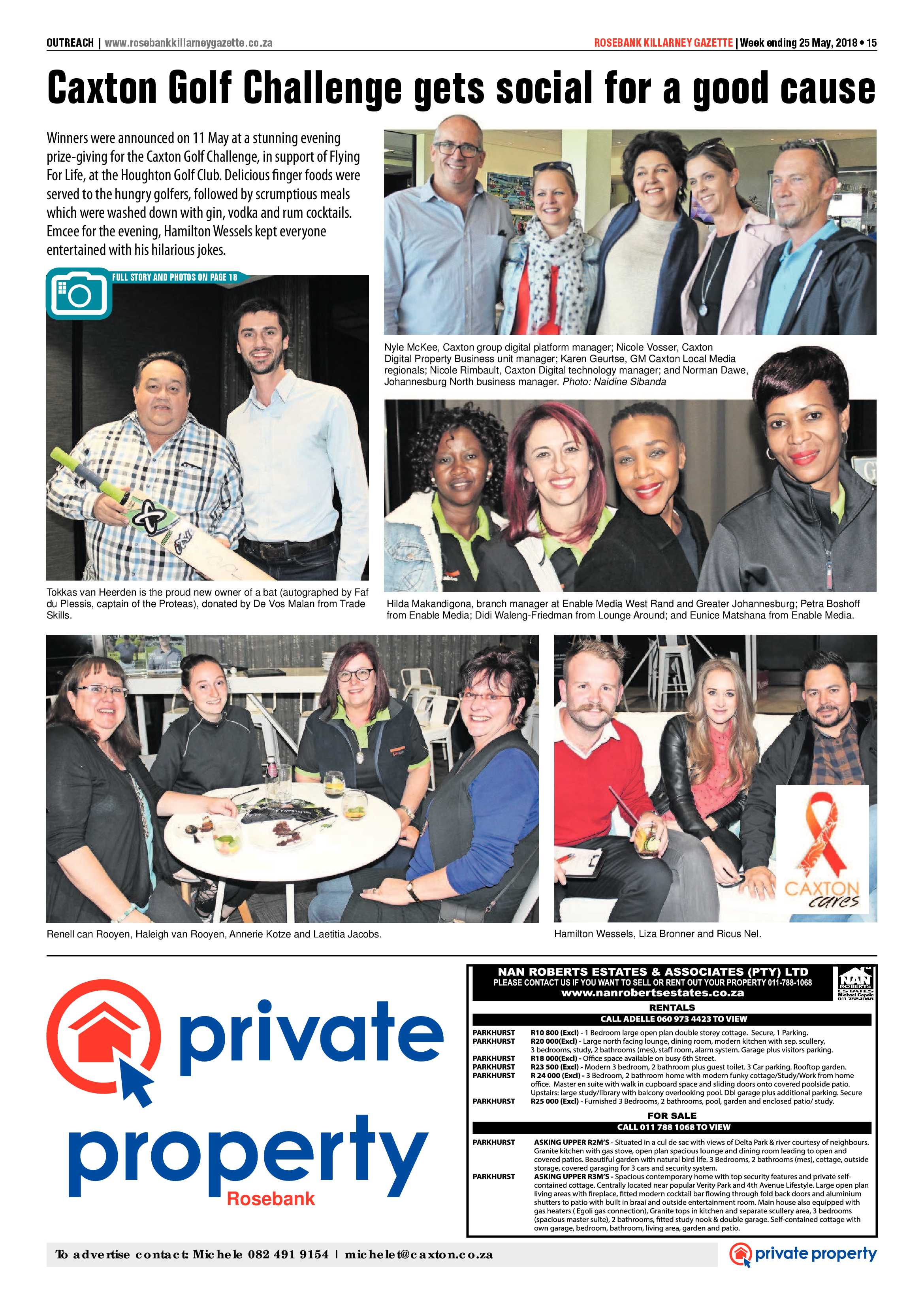 Rosebank Killarney Gazette 25 May 2018 page 15