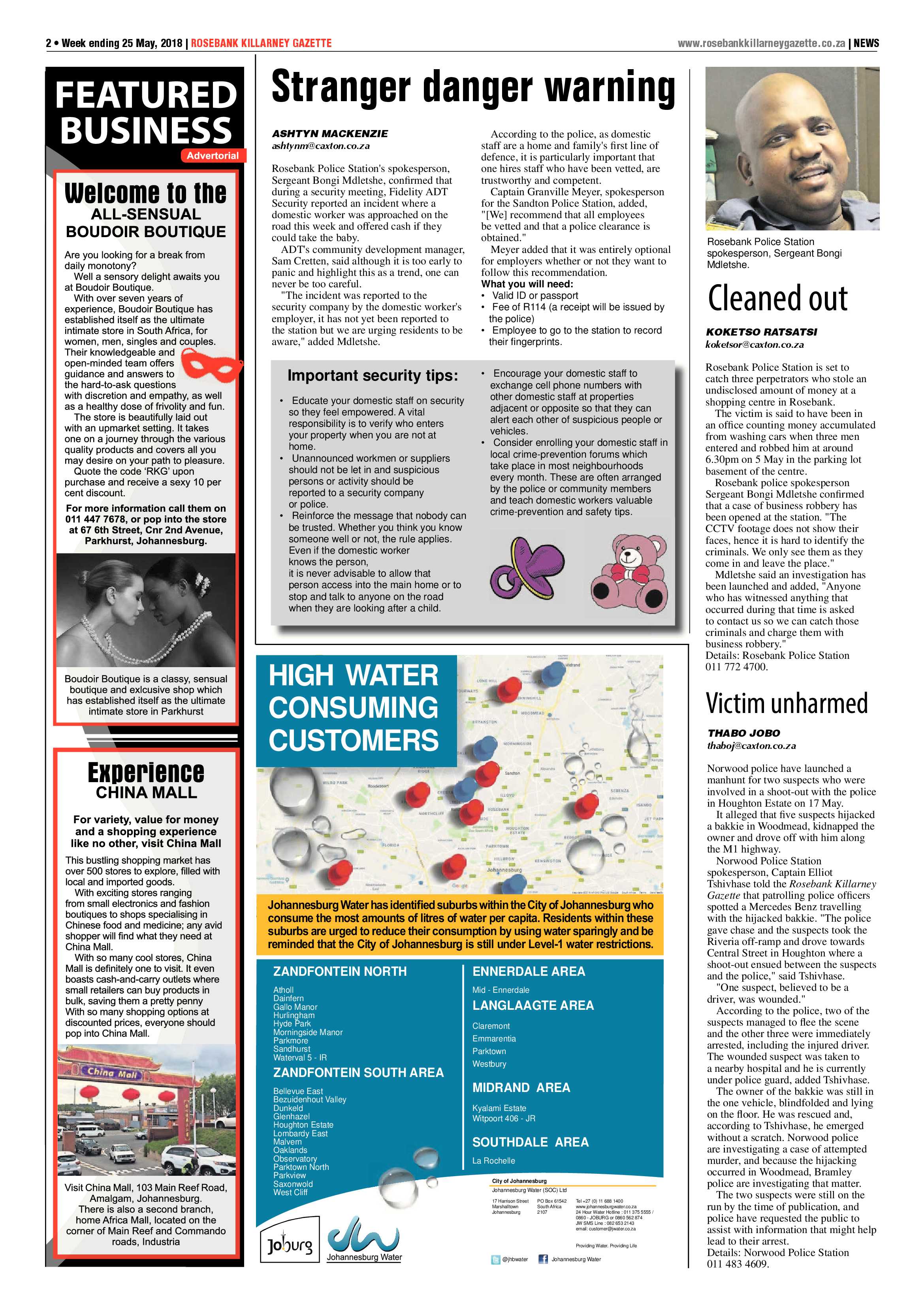 Rosebank Killarney Gazette 25 May 2018 page 2