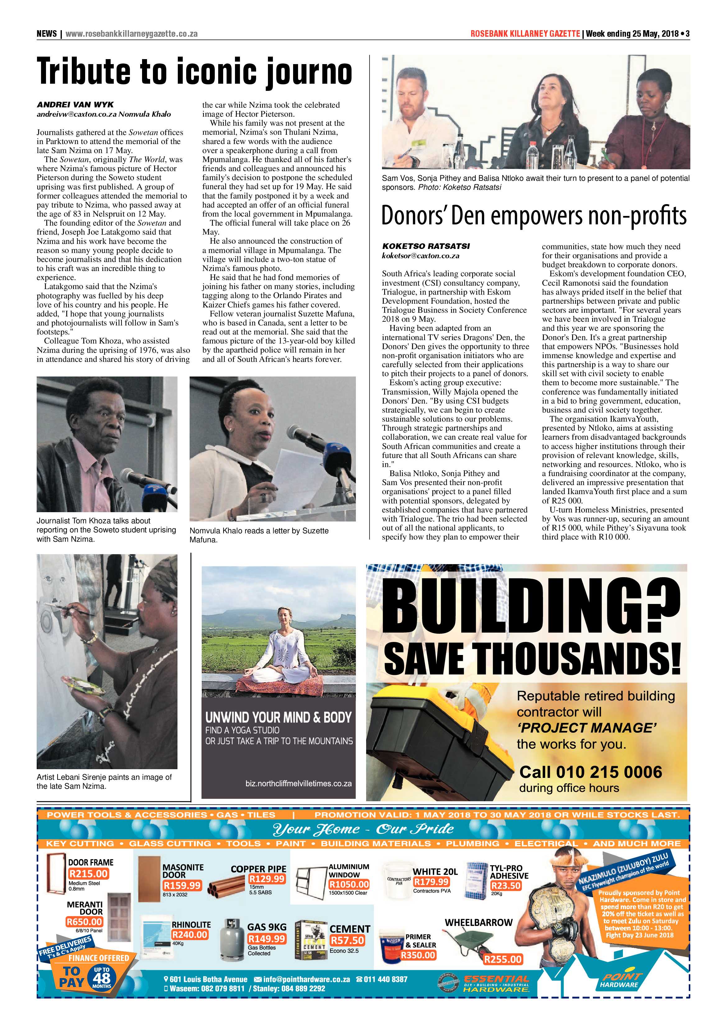 Rosebank Killarney Gazette 25 May 2018 page 3