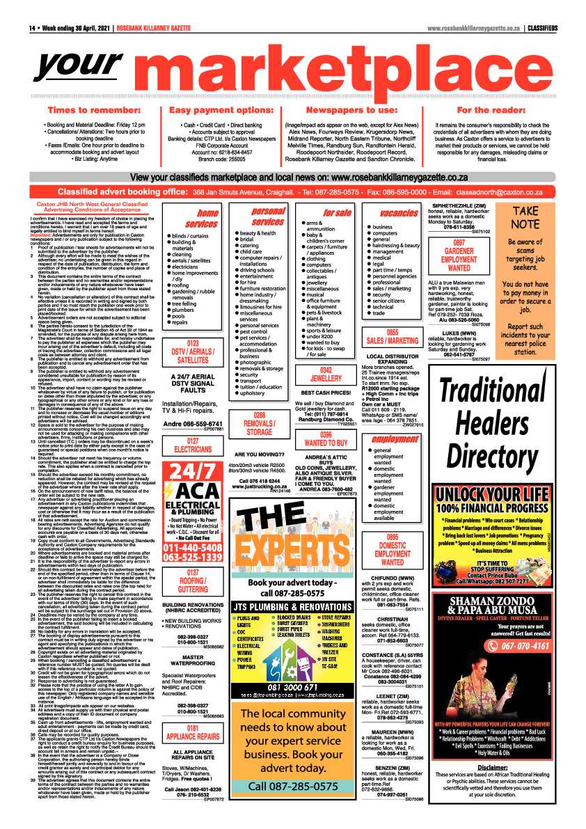 Rosebank Killarney Gazette 30 April 2021 page 14