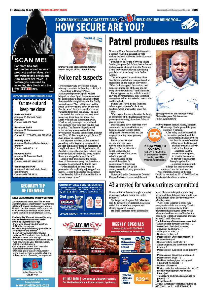 Rosebank Killarney Gazette 30 April 2021 page 2