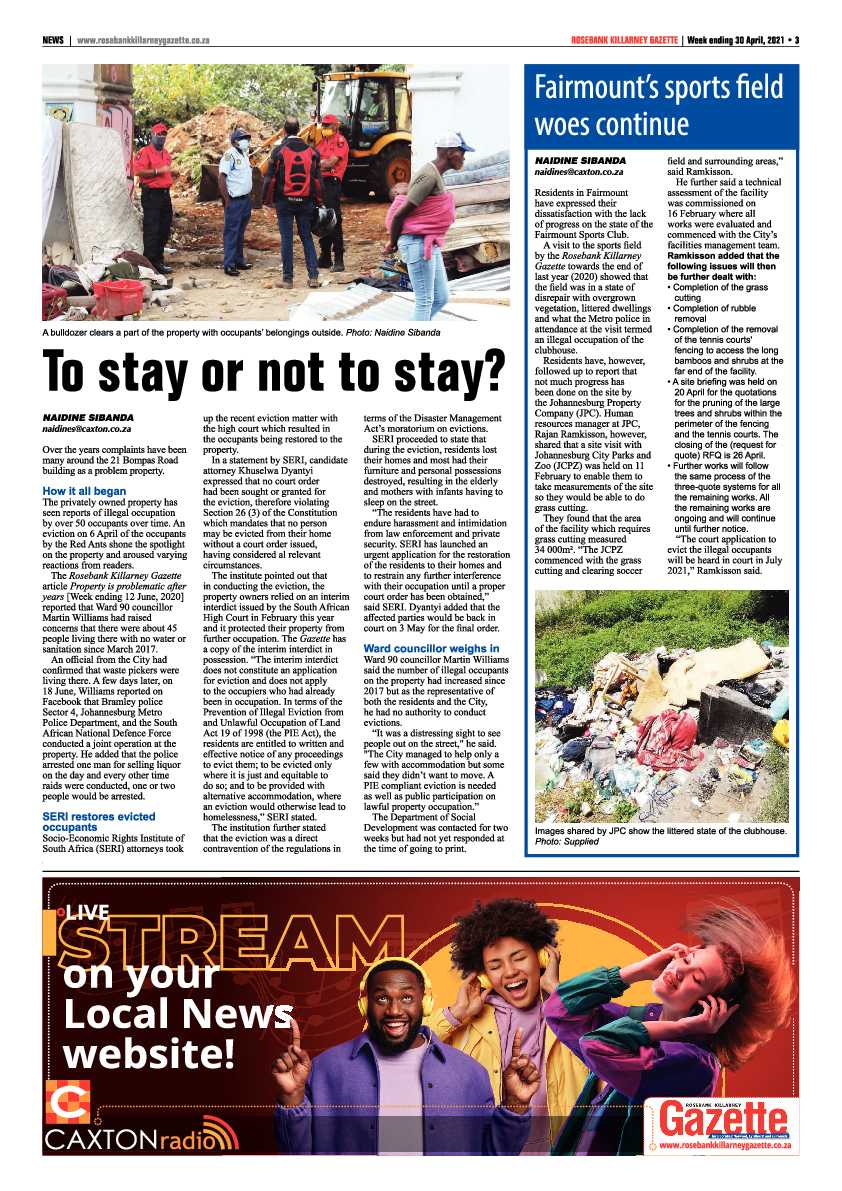 Rosebank Killarney Gazette 30 April 2021 page 3