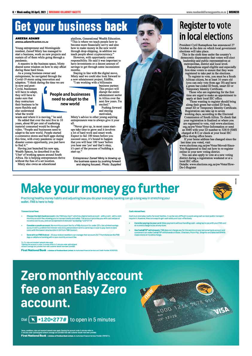 Rosebank Killarney Gazette 30 April 2021 page 6