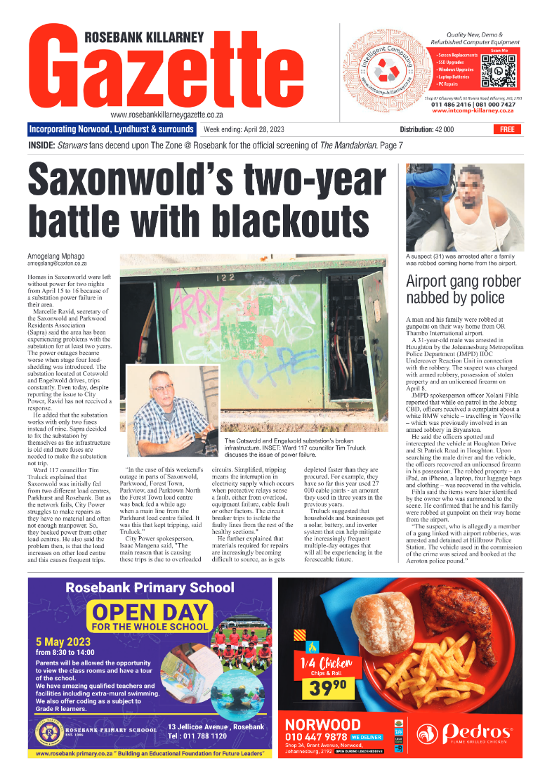 Rosebank Killarney Gazette 28 April 2023 page 1