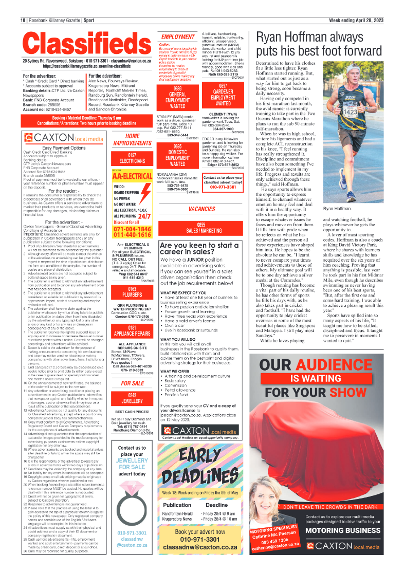 Rosebank Killarney Gazette 28 April 2023 page 10