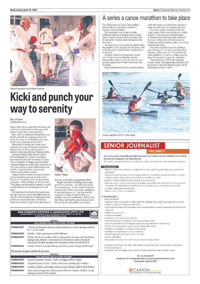 Rosebank Killarney Gazette 28 April 2023 page 11