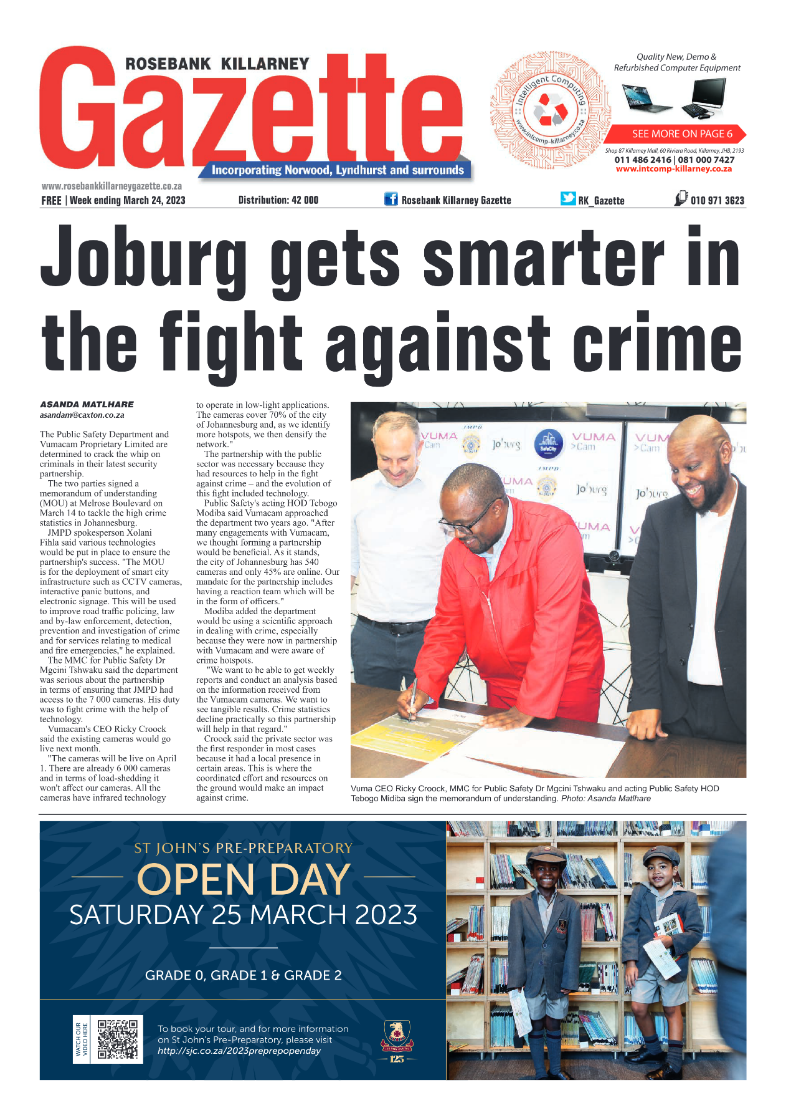 Rosebank Killarney Gazette 24 March 2023 page 1