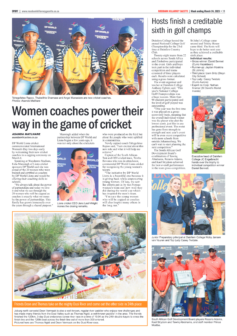 Rosebank Killarney Gazette 24 March 2023 page 11