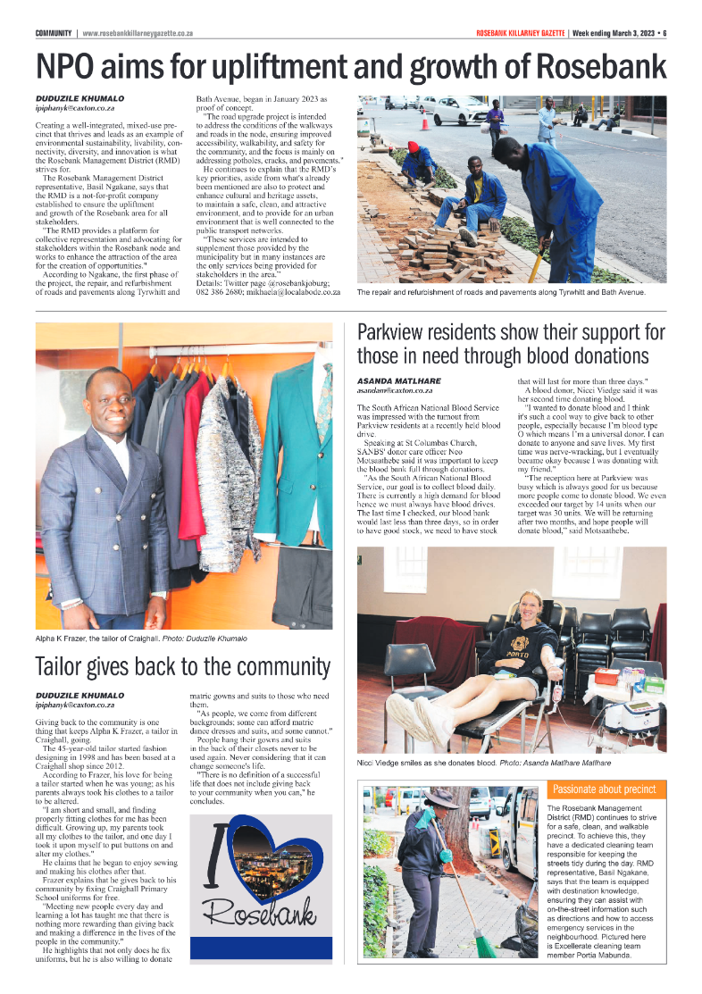 Rosebank Killarney Gazette 3 March 2023 page 6