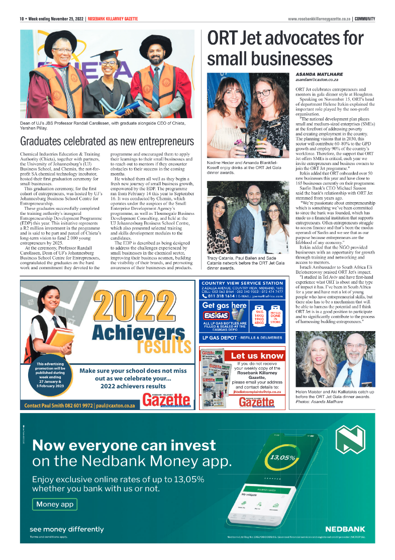 Rosebank Killarney Gazette Nov 25 2022 page 10
