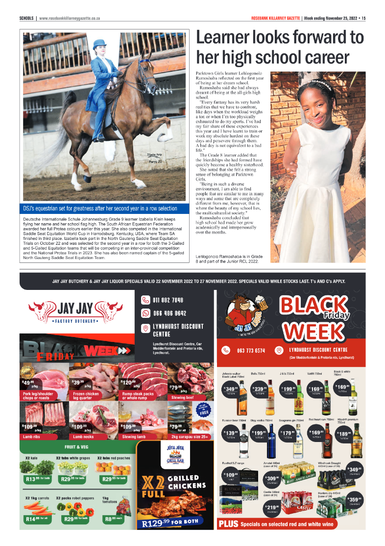 Rosebank Killarney Gazette Nov 25 2022 page 15