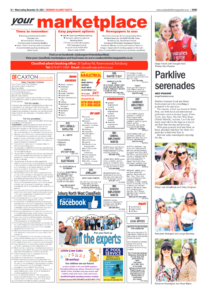 Rosebank Killarney Gazette Nov 25 2022 page 18