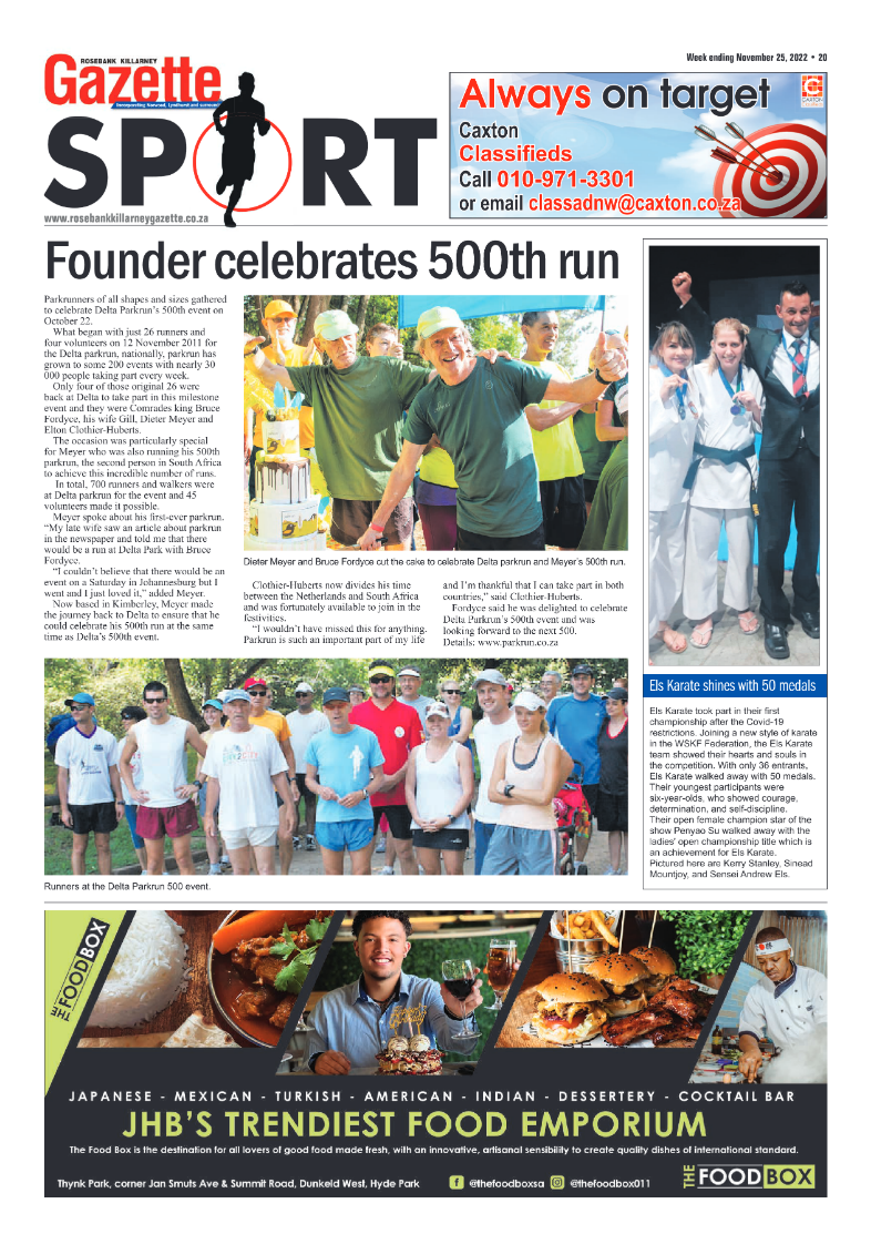 Rosebank Killarney Gazette Nov 25 2022 page 20