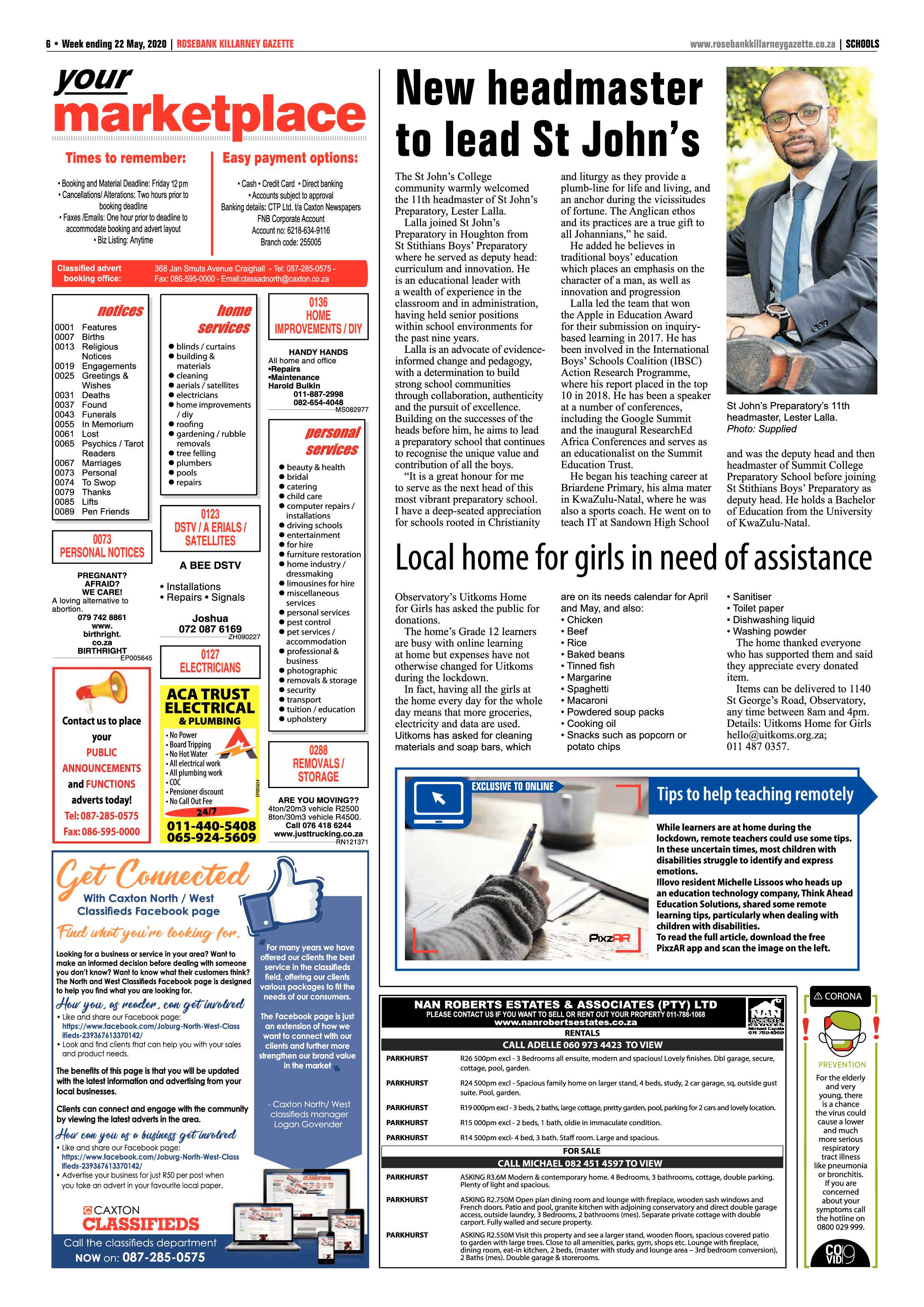 Rosebank Killarney Gazette 22 May 2020 page 6