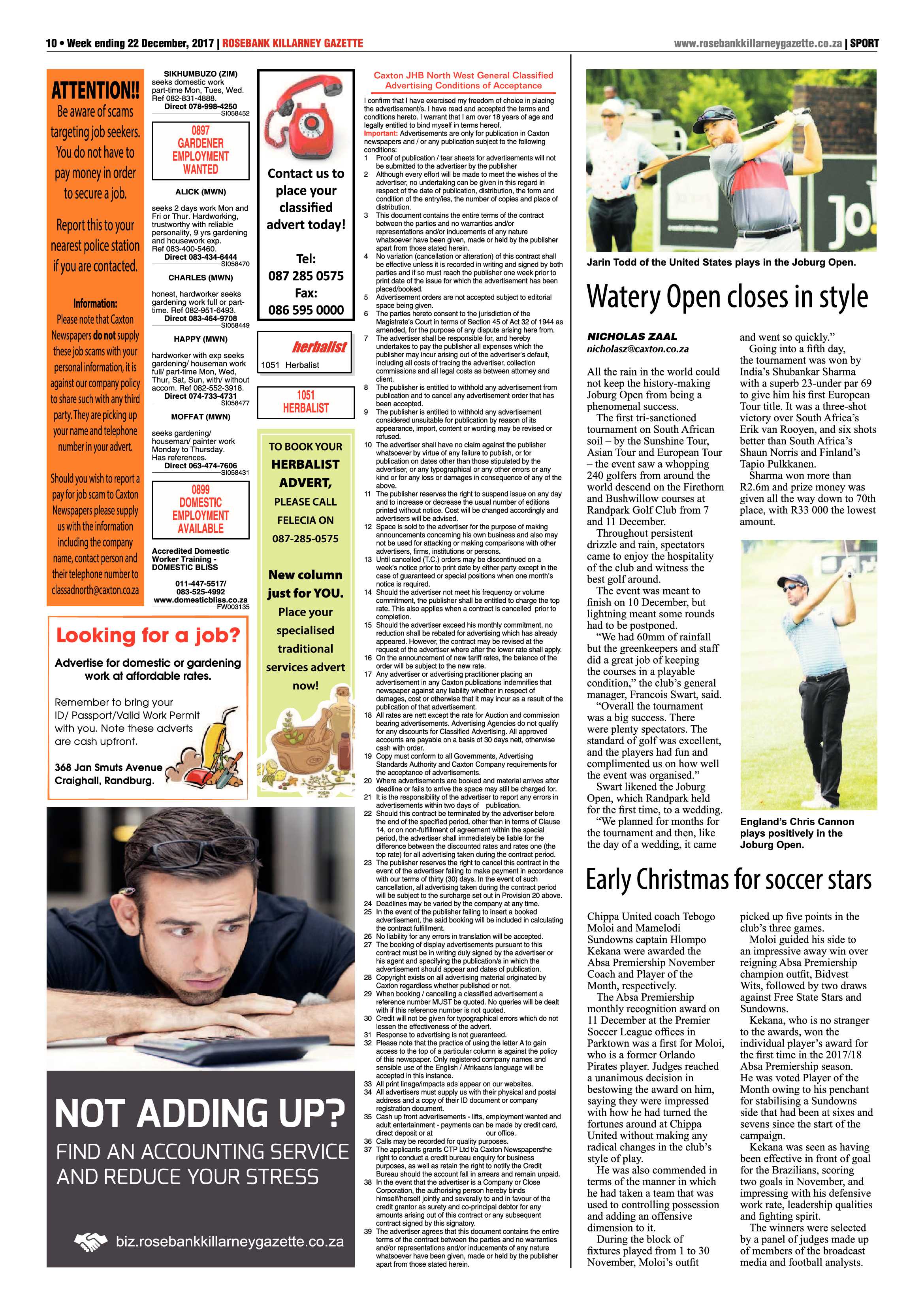 Rosebank Killarney Gazette 22 December, 2017 page 10