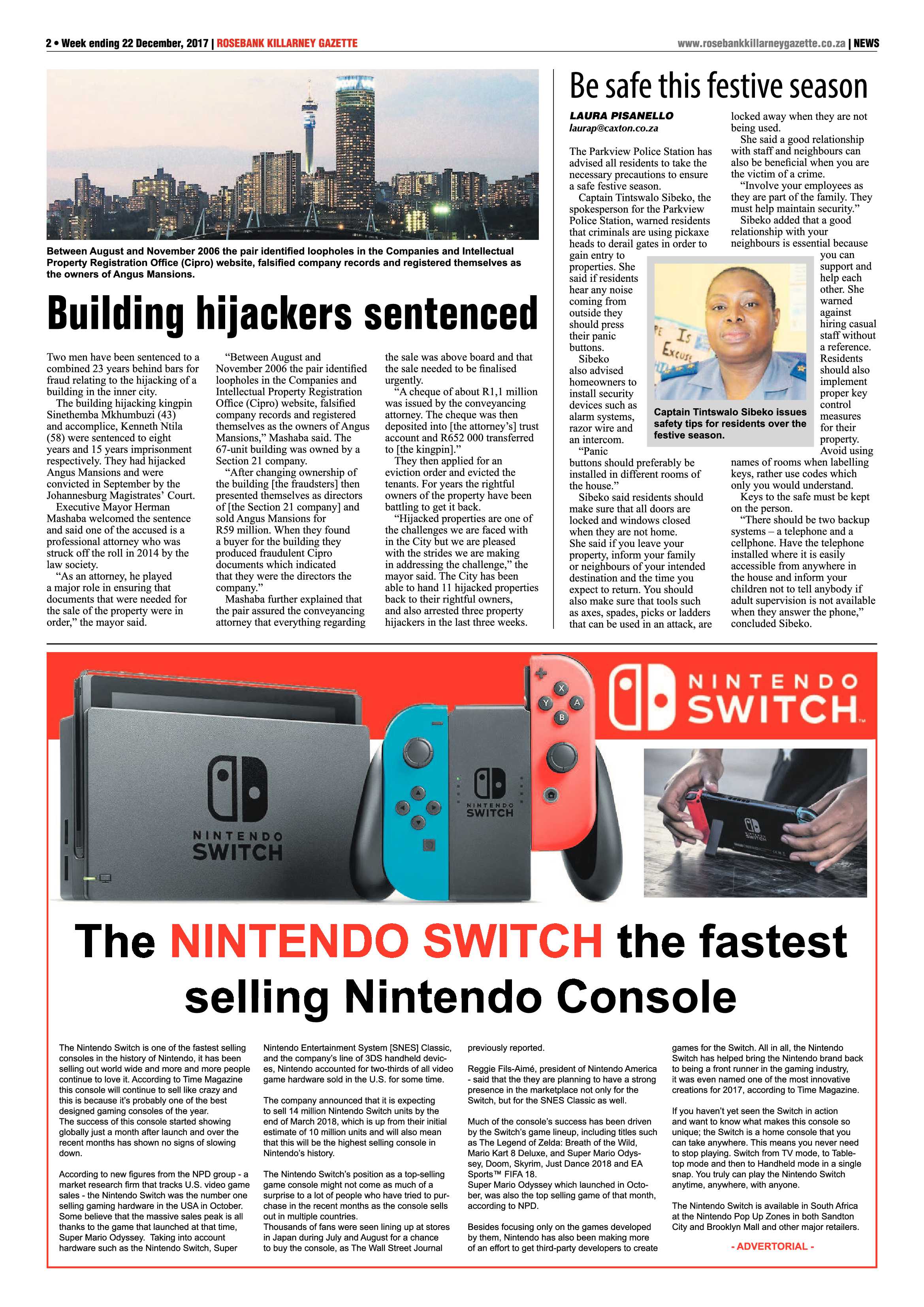 Rosebank Killarney Gazette 22 December, 2017 page 2