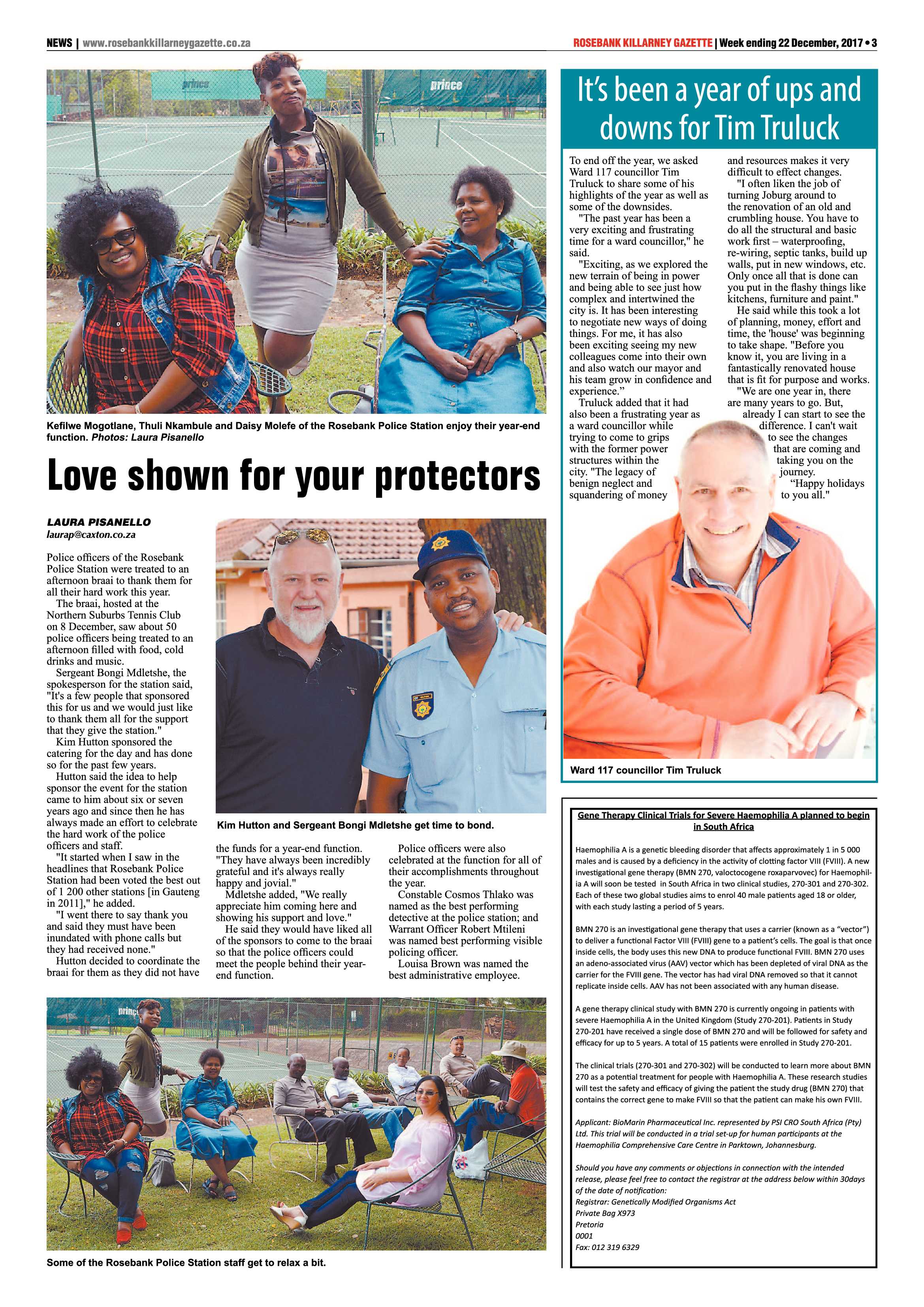 Rosebank Killarney Gazette 22 December, 2017 page 3