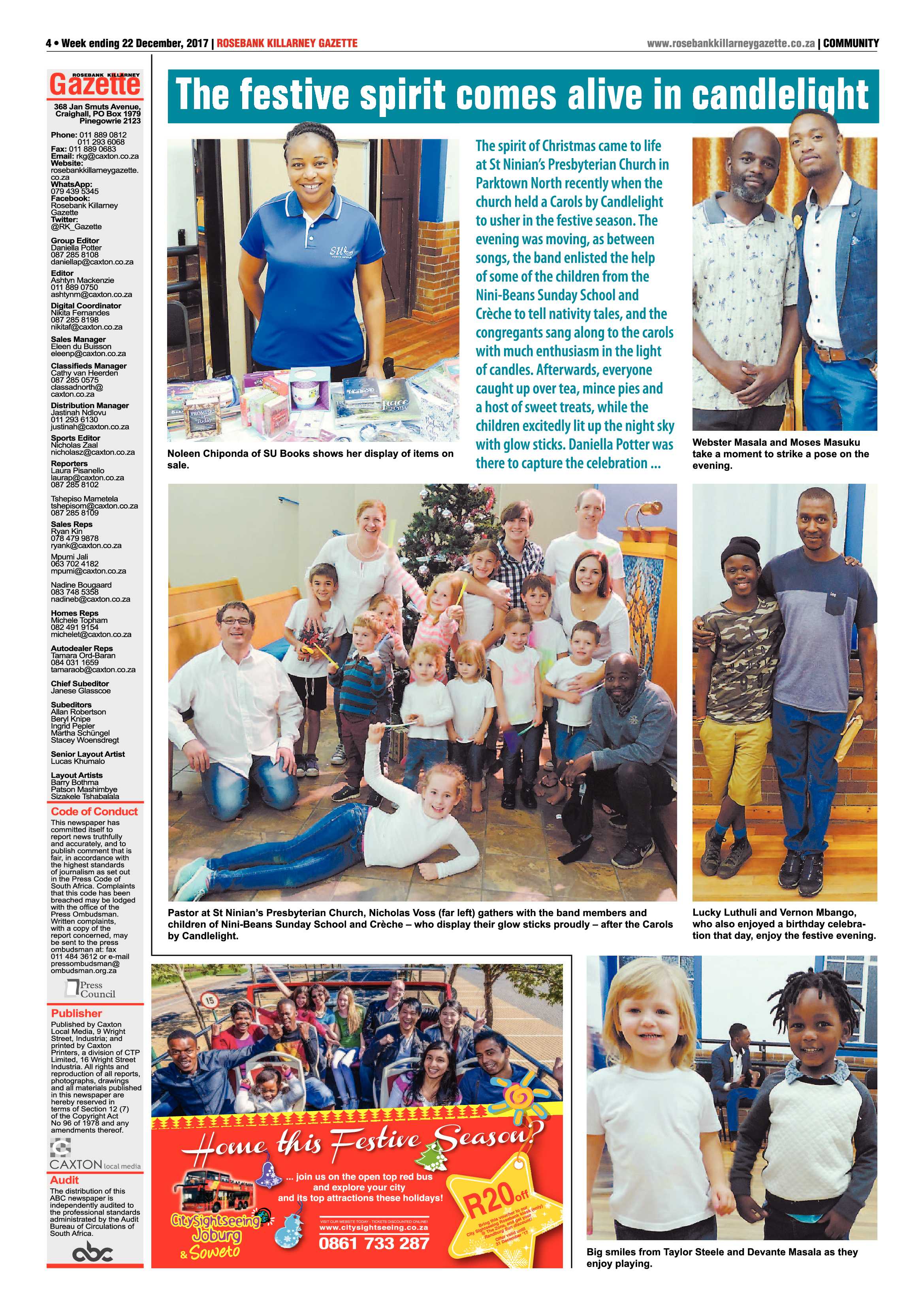 Rosebank Killarney Gazette 22 December, 2017 page 4