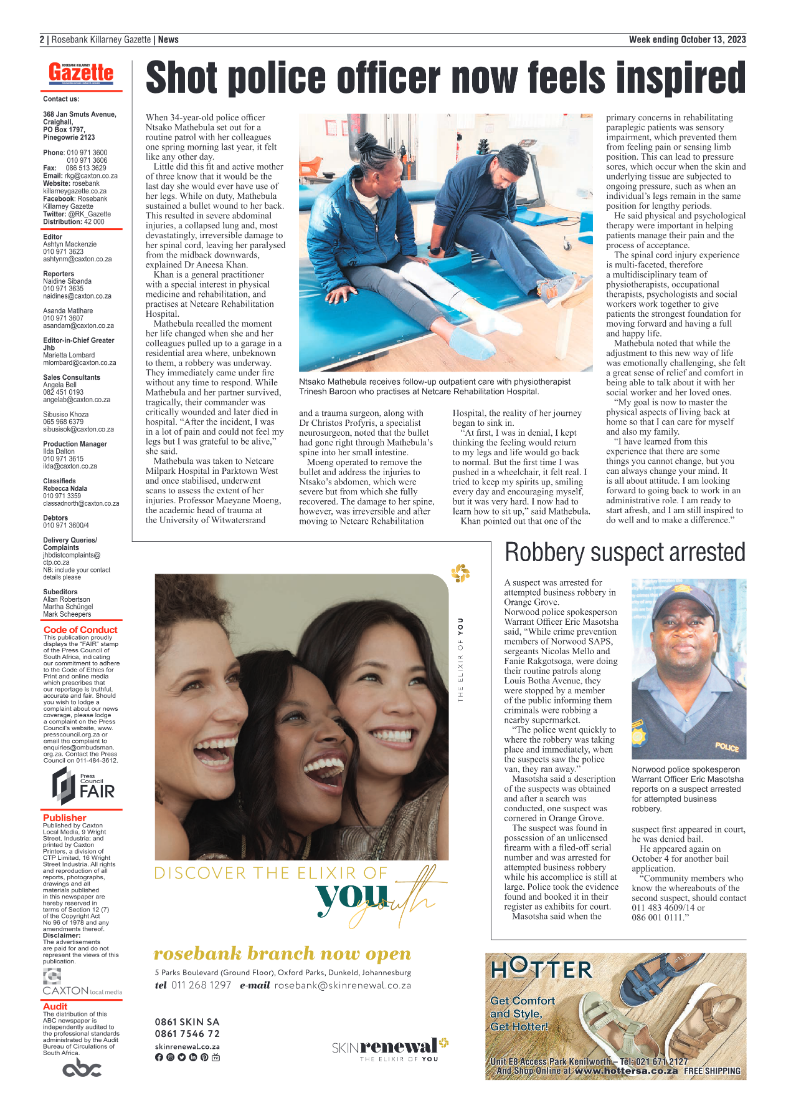 Rosebank Killarney Gazette 13 October 2023 page 2