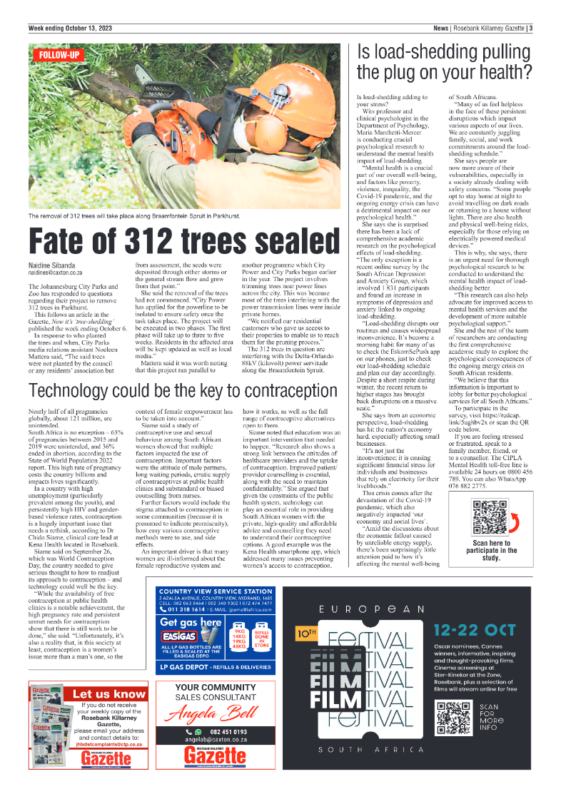 Rosebank Killarney Gazette 13 October 2023 page 3