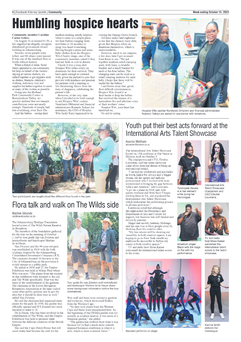 Rosebank Killarney Gazette 13 October 2023 page 4