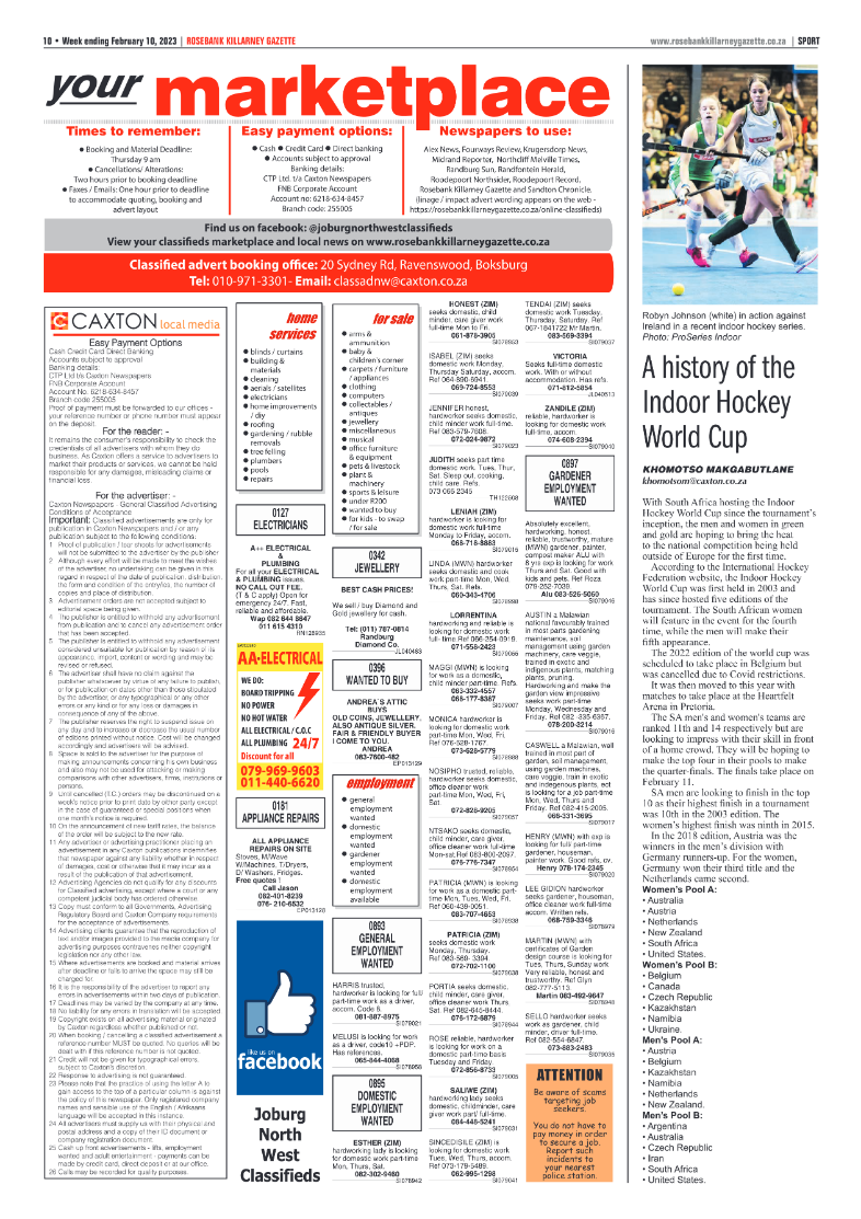 Rosebank KIllarney Gazette 10 Feb 2023 page 10