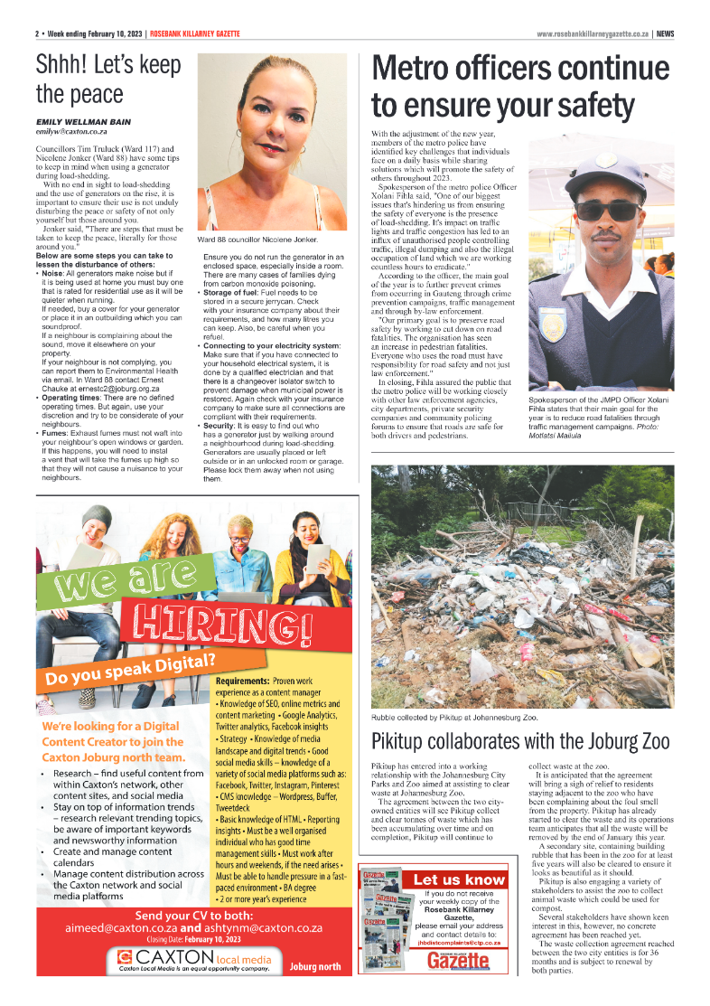 Rosebank KIllarney Gazette 10 Feb 2023 page 2