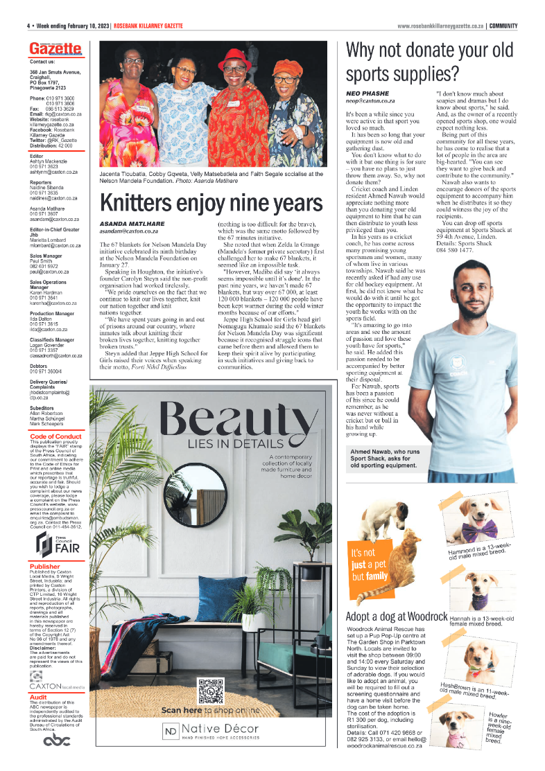 Rosebank KIllarney Gazette 10 Feb 2023 page 4