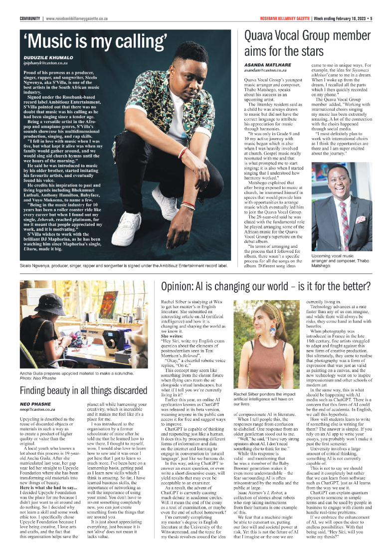 Rosebank KIllarney Gazette 10 Feb 2023 page 5
