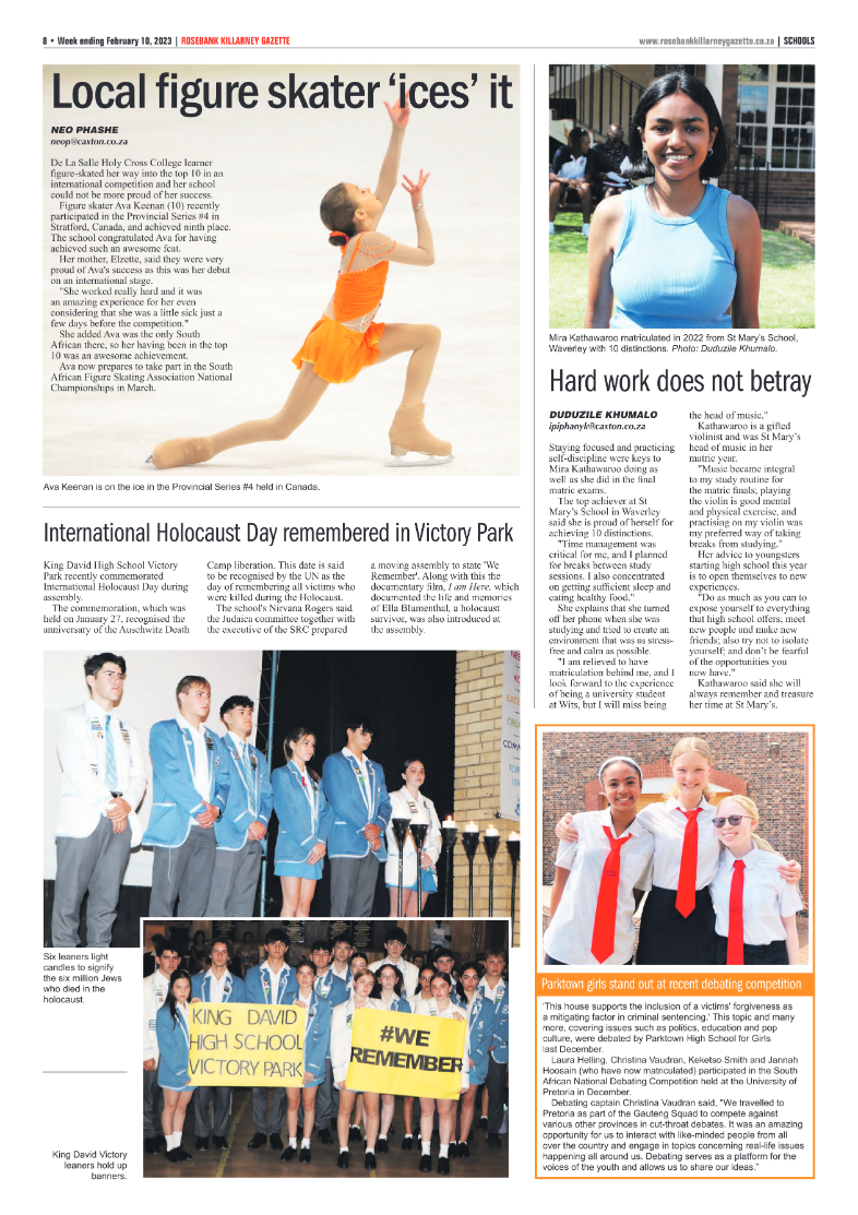 Rosebank KIllarney Gazette 10 Feb 2023 page 8
