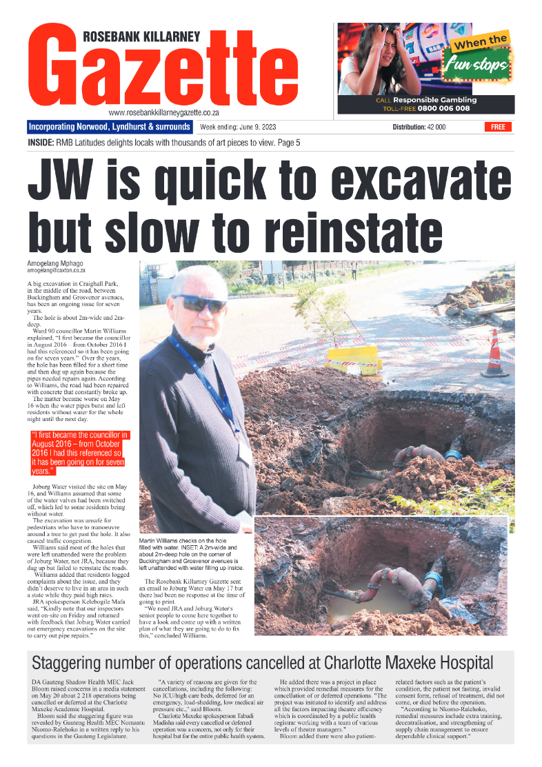 Rosebank KIllarney Gazette 9 June 2023 page 1